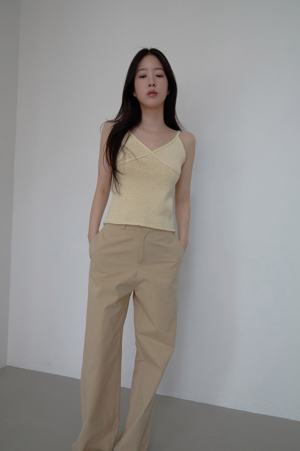 コットンベーシックワイド無地パンツオールシーズン | 詳細画像5