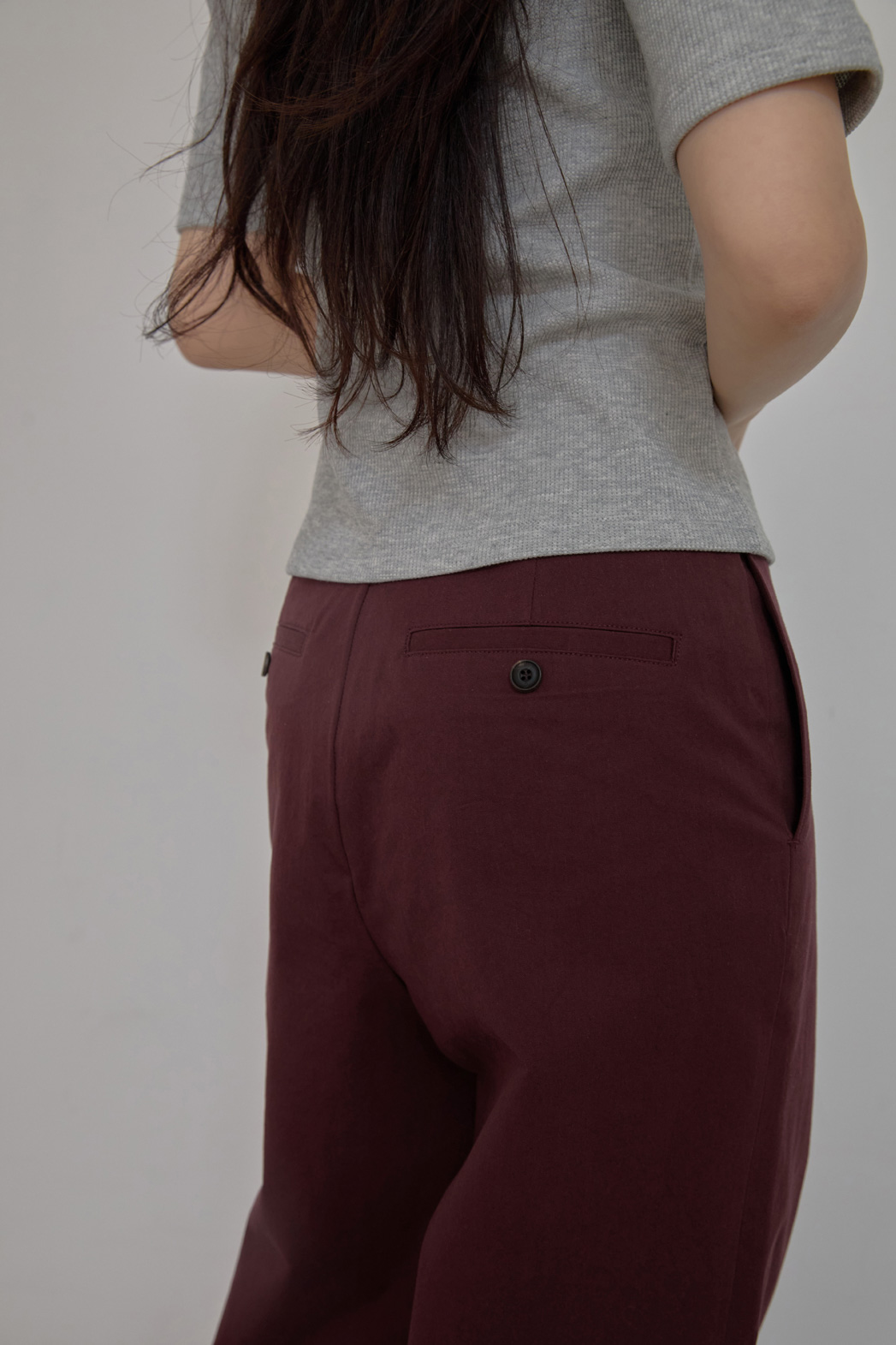 コットンベーシックワイド無地パンツオールシーズン | 詳細画像25