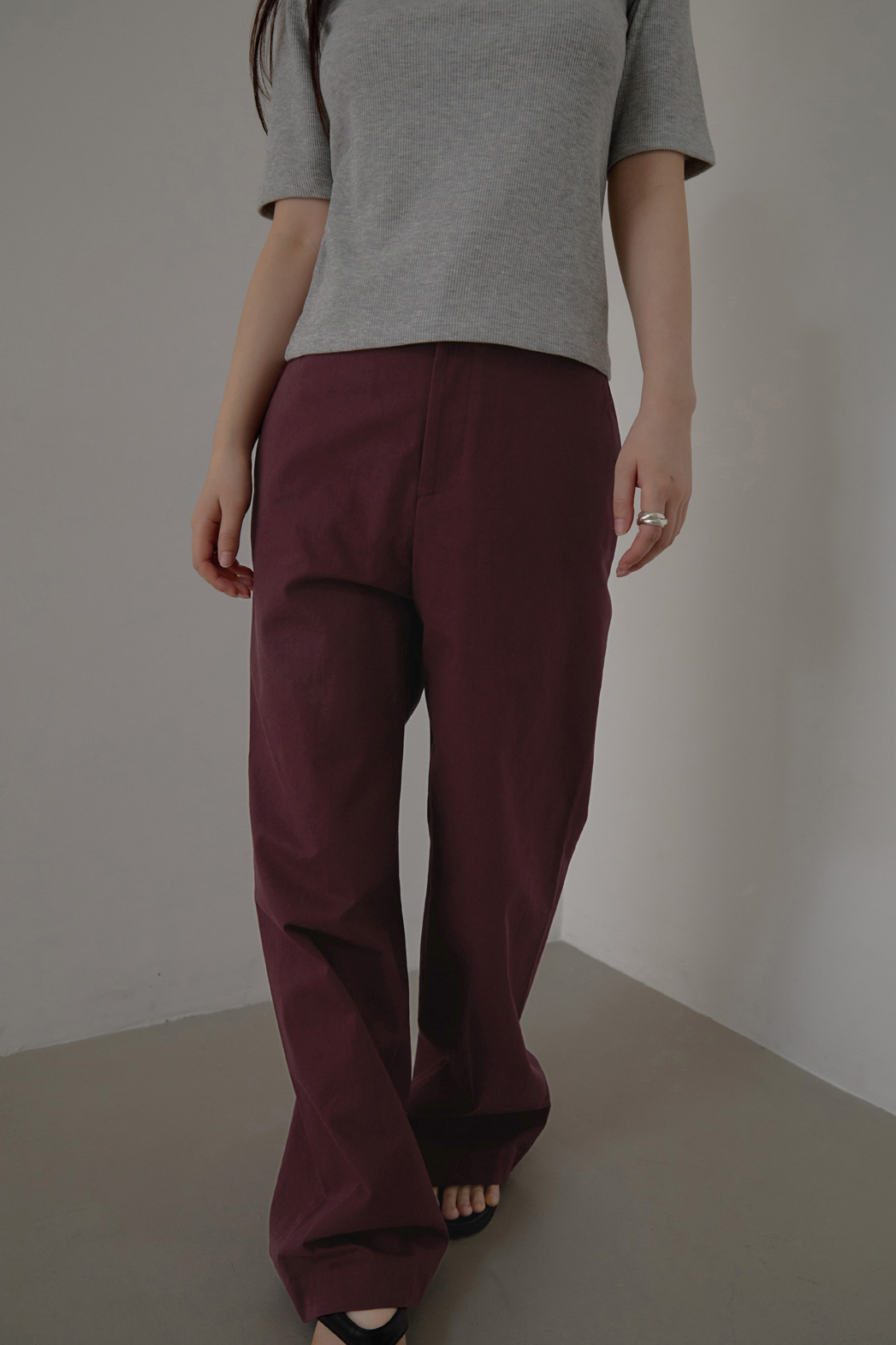 コットンベーシックワイド無地パンツオールシーズン | 詳細画像29