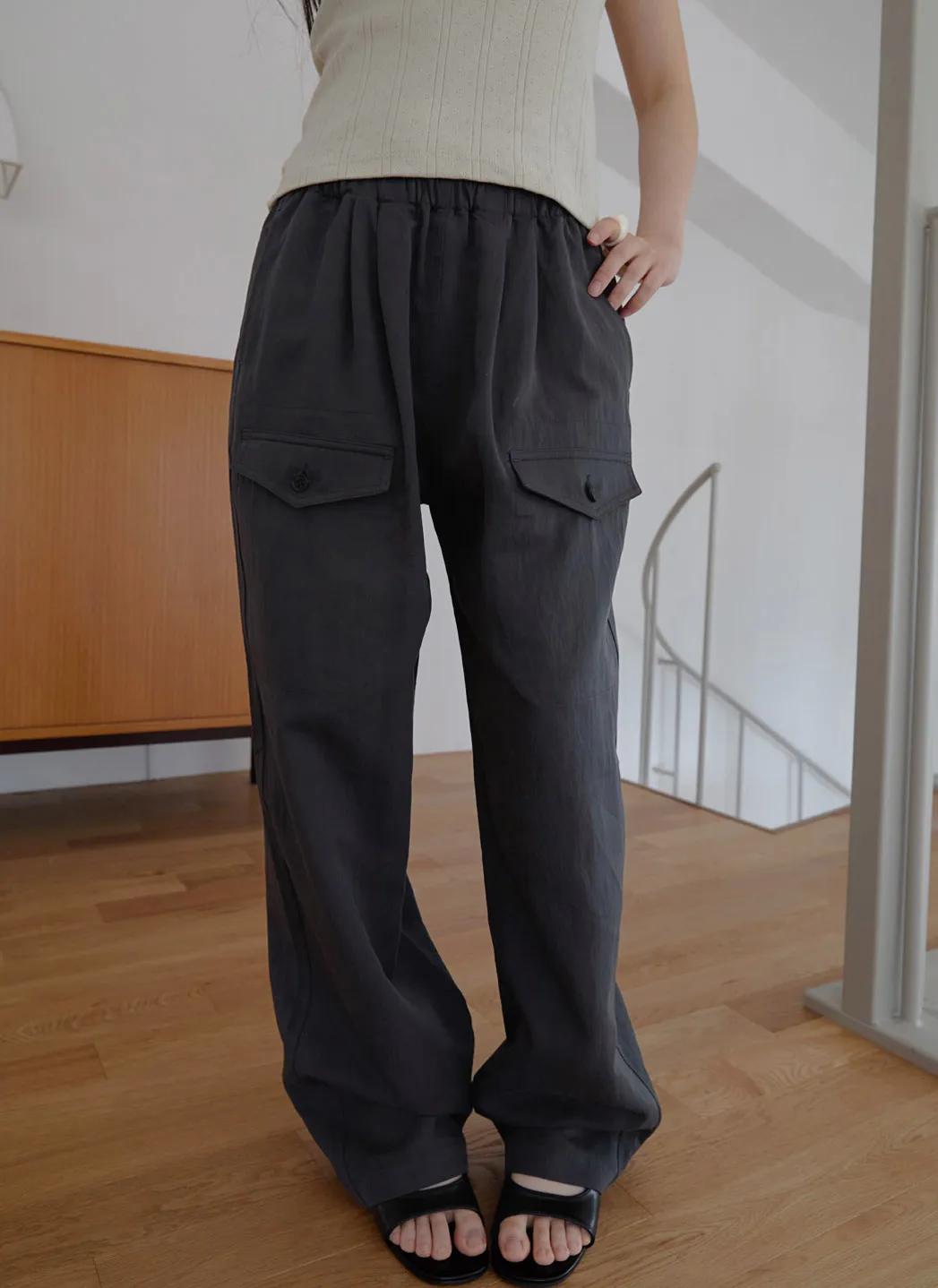 ナイロンゴムベーシックワイド無地パンツストラップ付SS | 詳細画像1