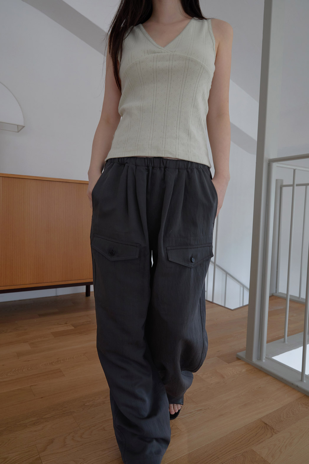 ナイロンゴムベーシックワイド無地パンツストラップ付SS | 詳細画像8