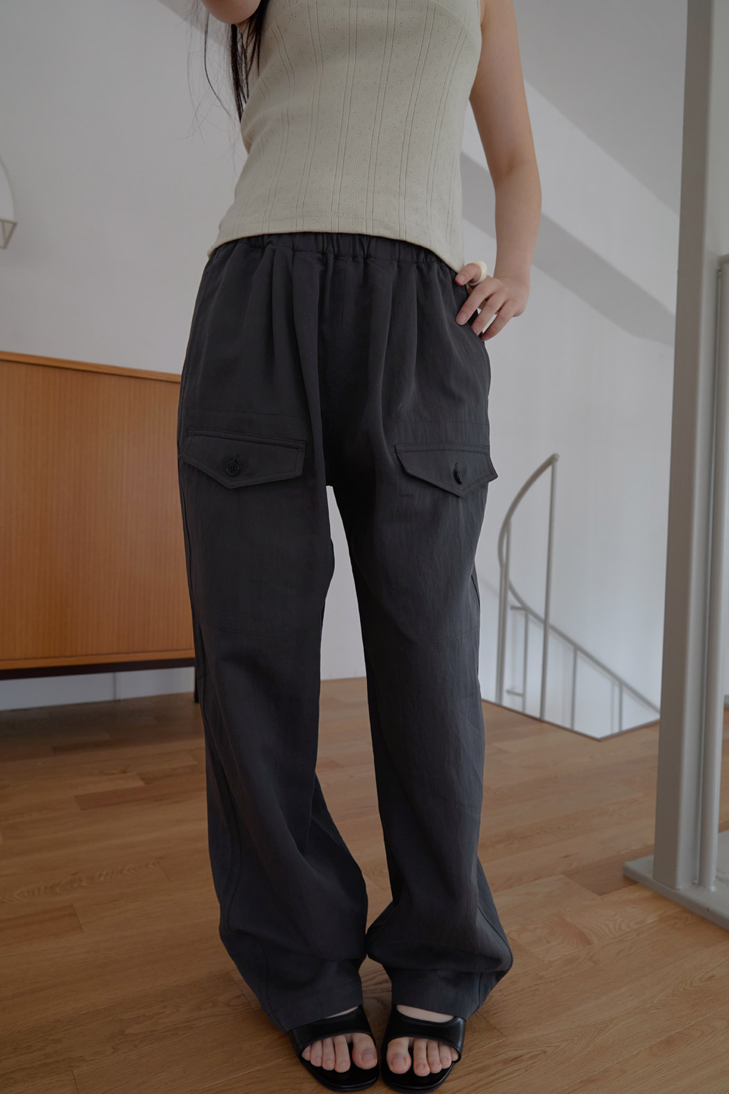 ナイロンゴムベーシックワイド無地パンツストラップ付SS | 詳細画像9