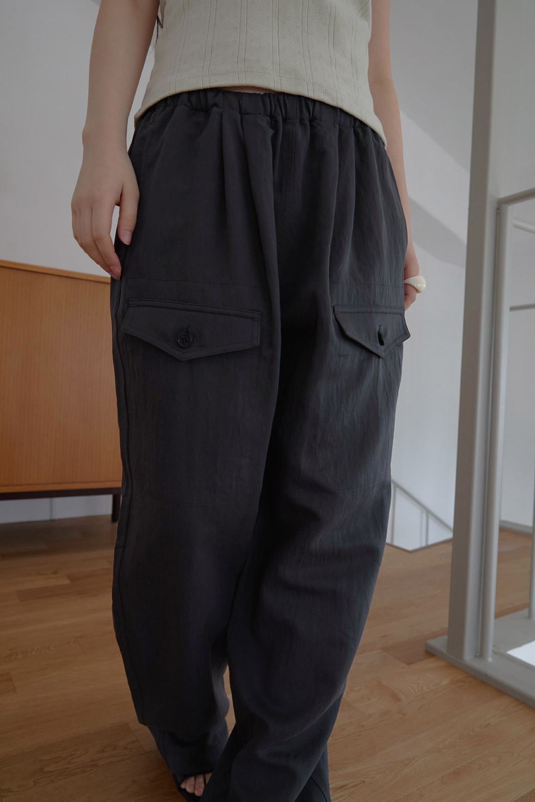 ナイロンゴムベーシックワイド無地パンツストラップ付SS | 詳細画像10