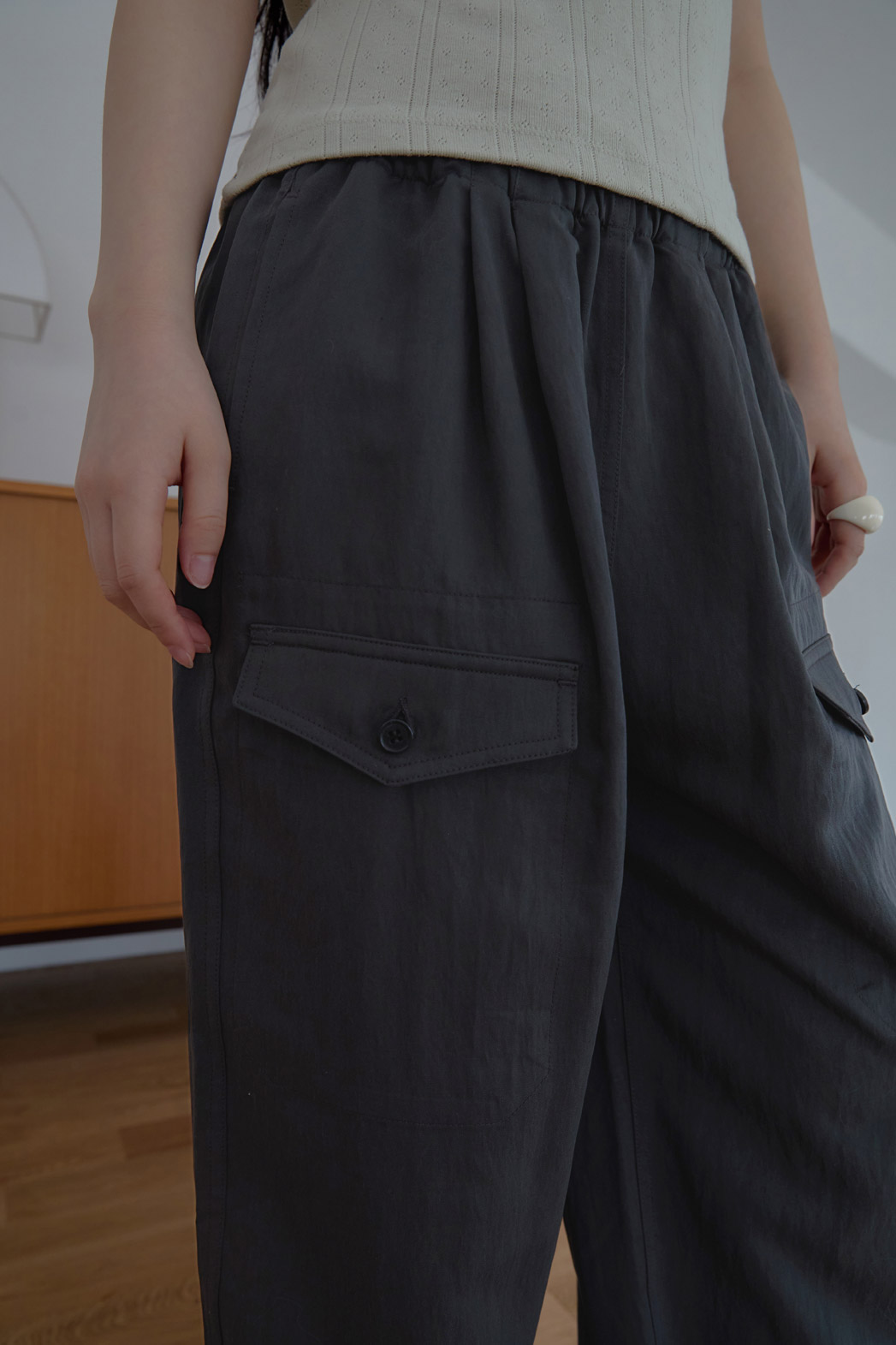 ナイロンゴムベーシックワイド無地パンツストラップ付SS | 詳細画像11