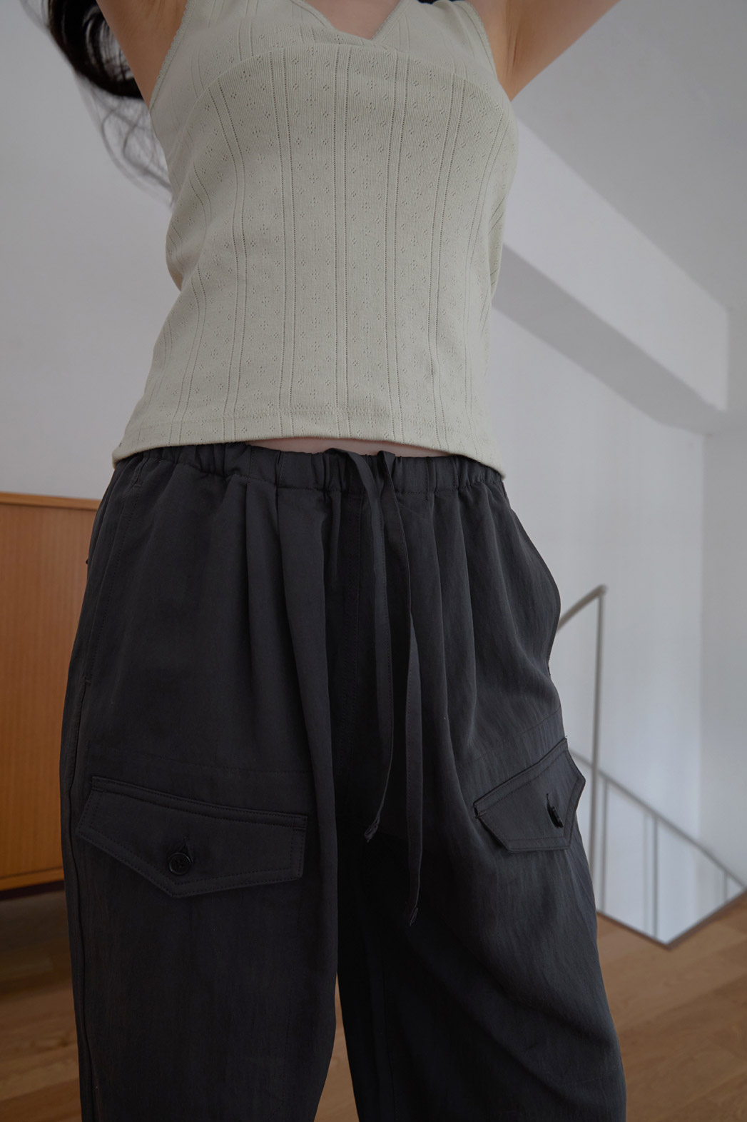 ナイロンゴムベーシックワイド無地パンツストラップ付SS | 詳細画像14