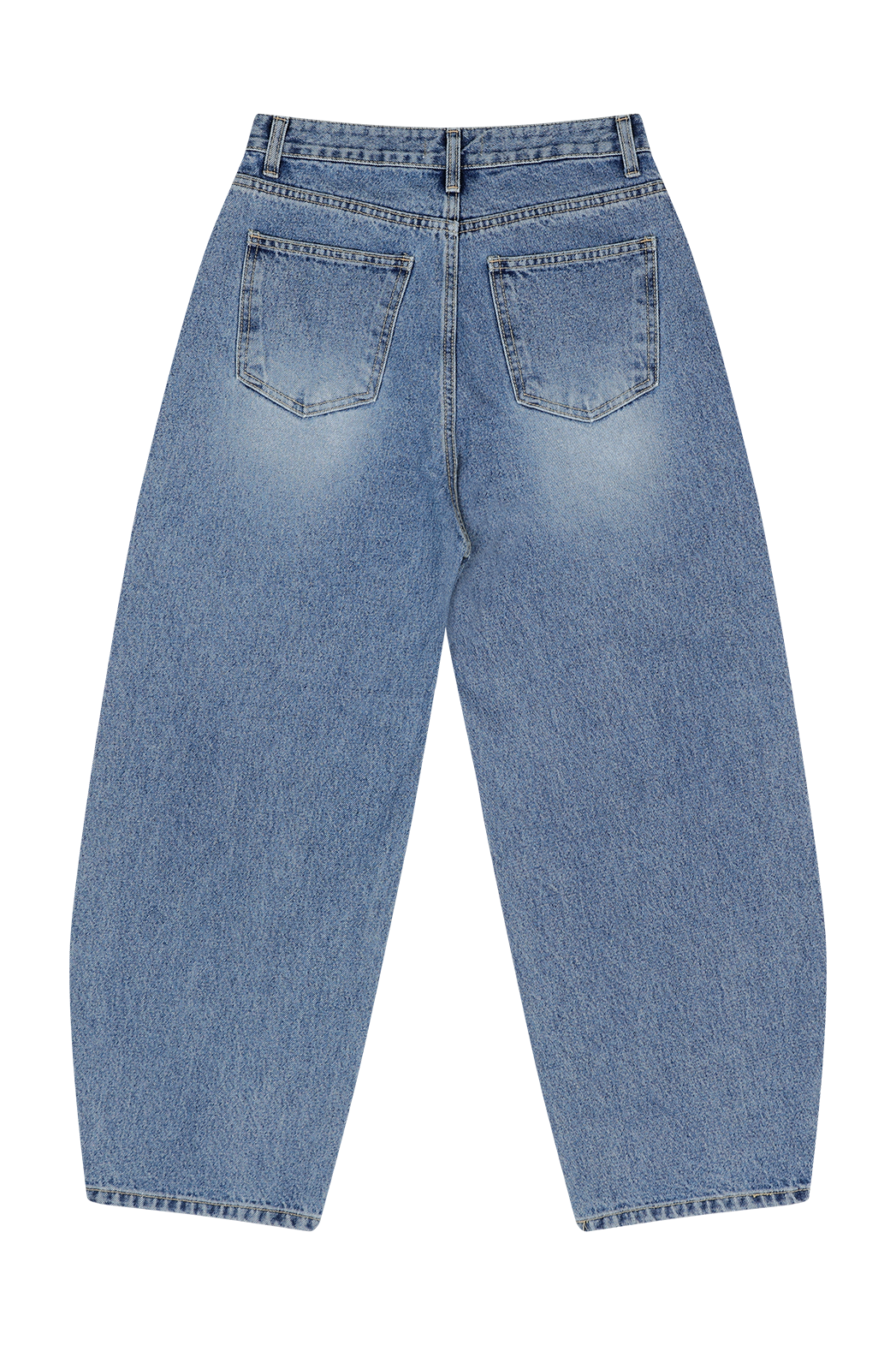 コットンベーシックワイド無地デニムパンツオールシーズン | 詳細画像14