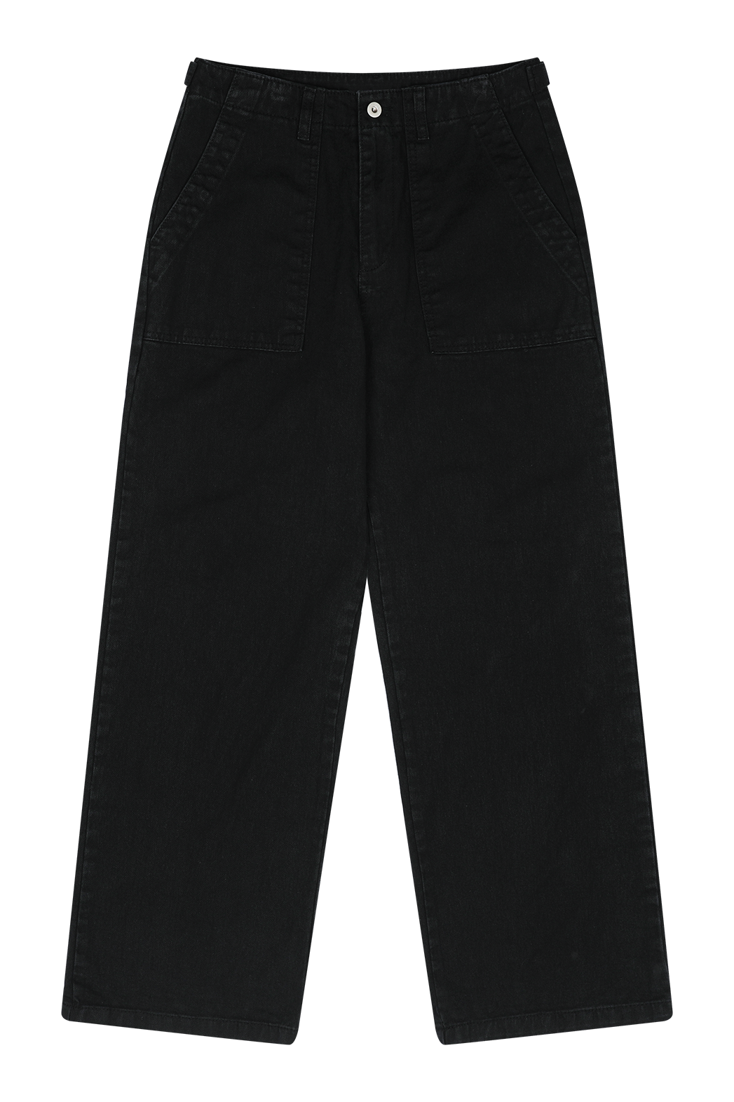 コットンアジャストベーシックワイド無地デニムパンツオールシーズン | 詳細画像21