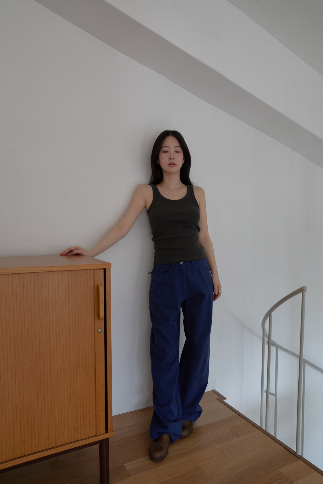 コットンベーシックワイド無地パンツオールシーズン | 詳細画像6