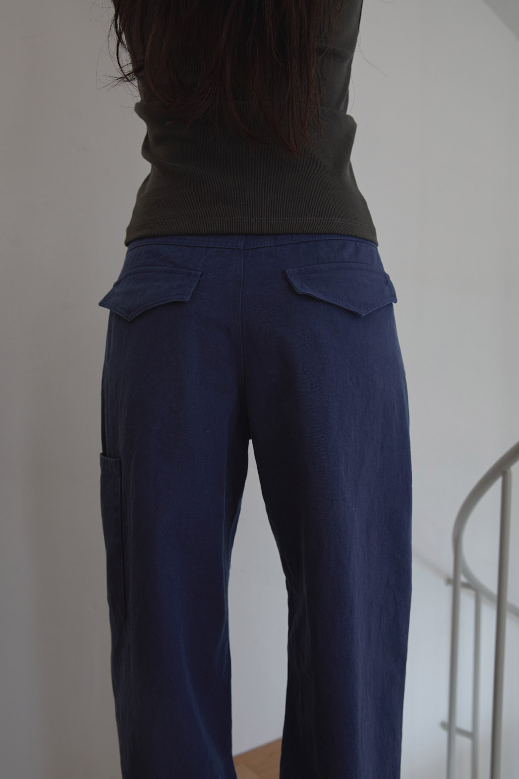 コットンベーシックワイド無地パンツオールシーズン | 詳細画像12