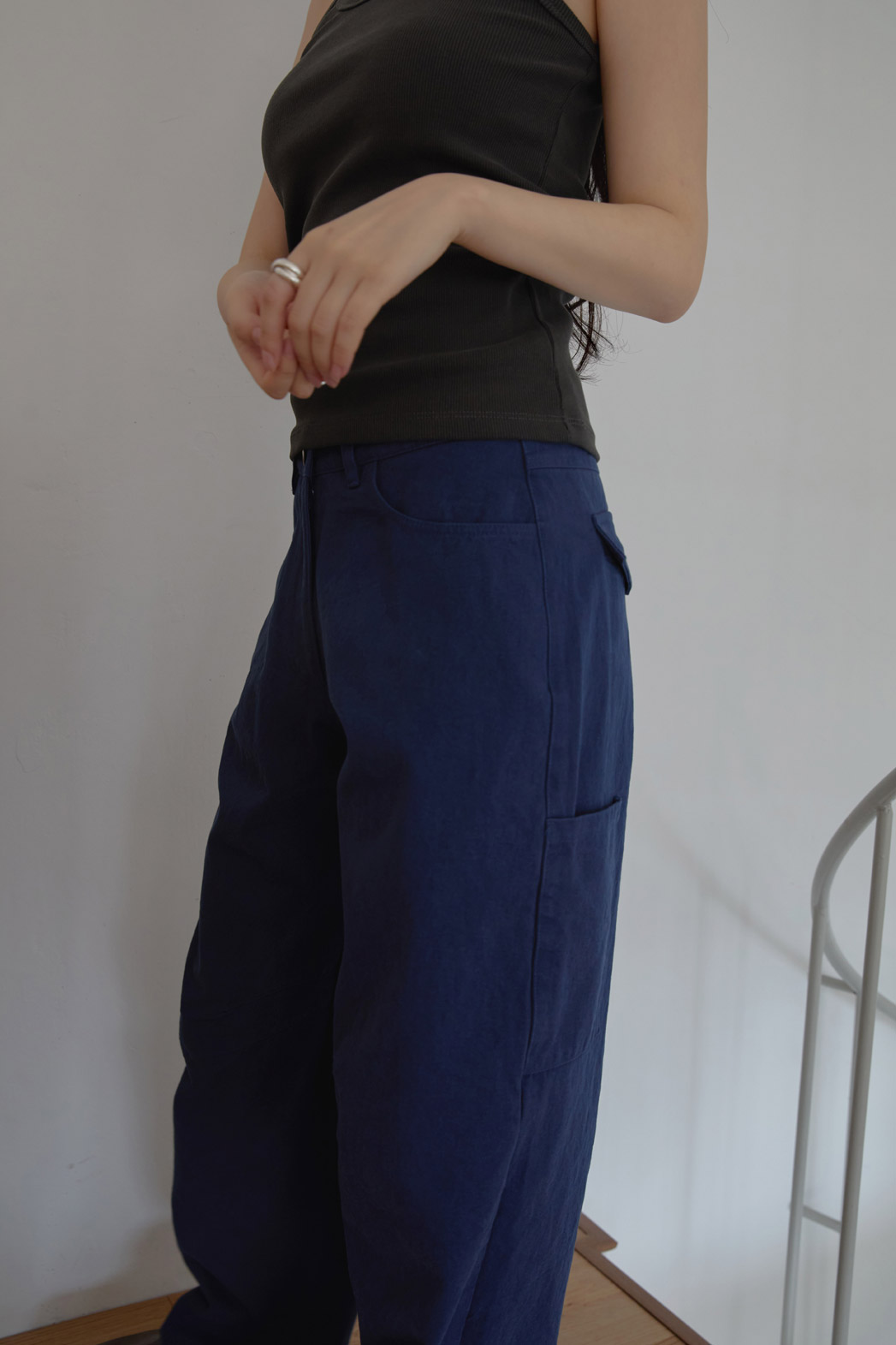 コットンベーシックワイド無地パンツオールシーズン | 詳細画像13