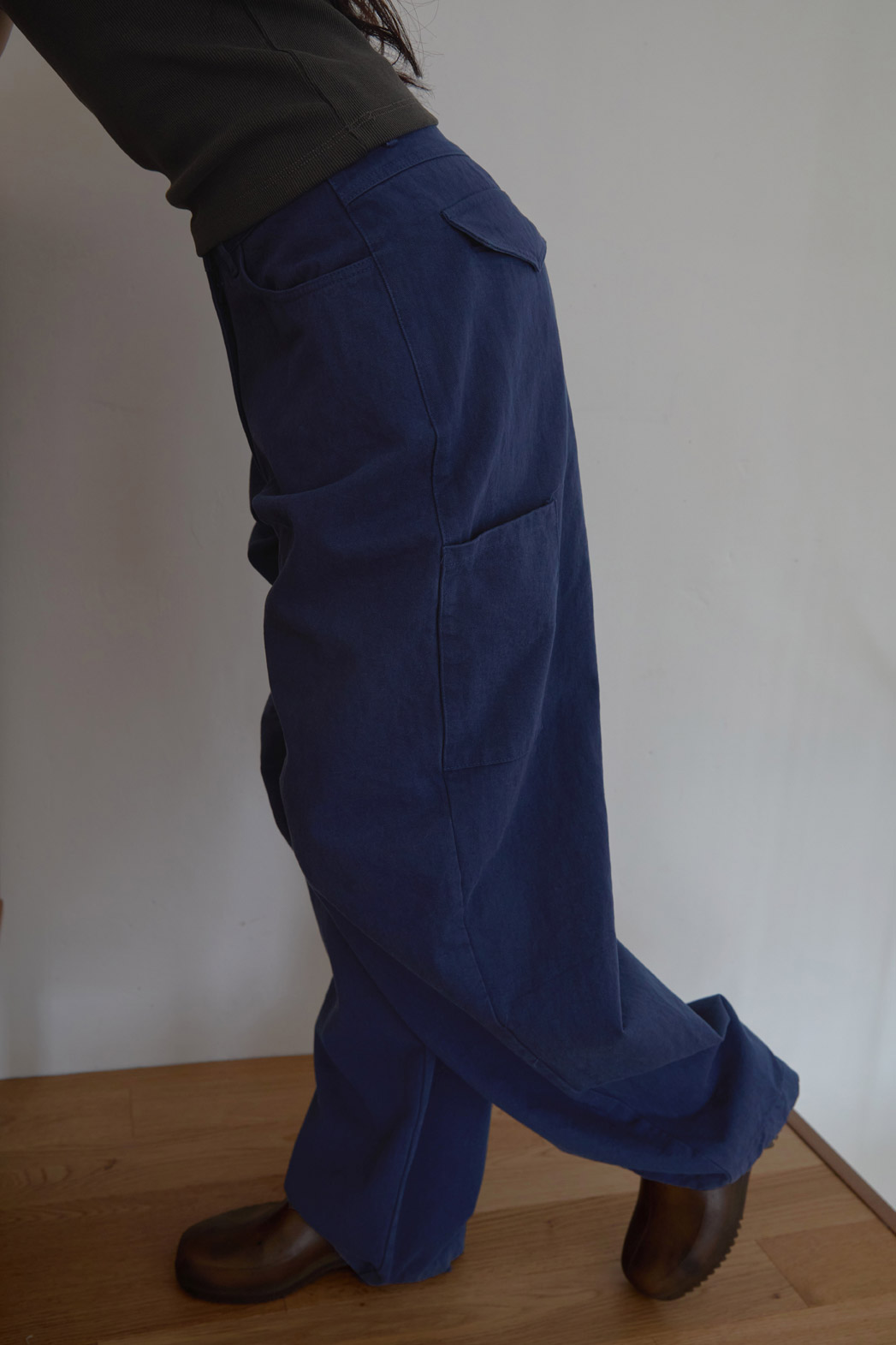 コットンベーシックワイド無地パンツオールシーズン | 詳細画像14