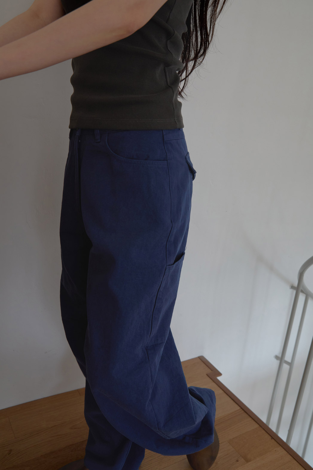 コットンベーシックワイド無地パンツオールシーズン | 詳細画像15