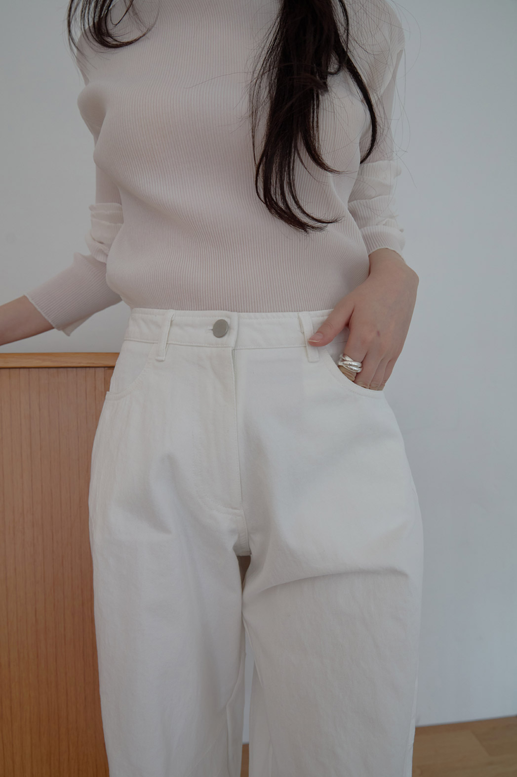 コットンベーシックワイド無地パンツオールシーズン | 詳細画像16