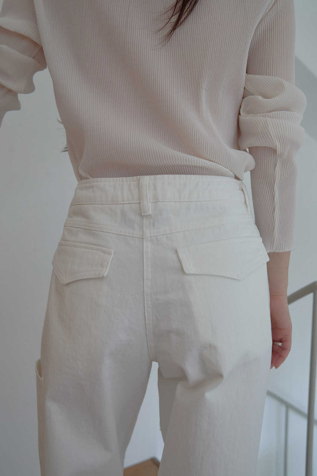 コットンベーシックワイド無地パンツオールシーズン | 詳細画像17