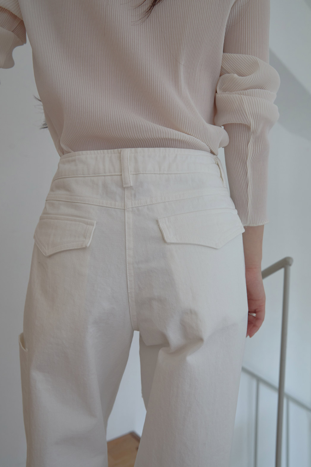 コットンベーシックワイド無地パンツオールシーズン | 詳細画像18