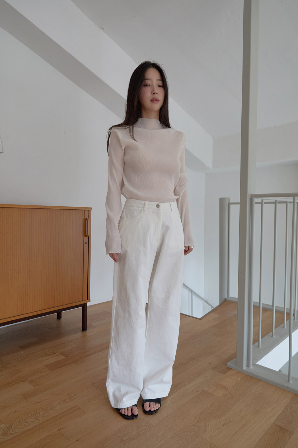 コットンベーシックワイド無地パンツオールシーズン | 詳細画像21