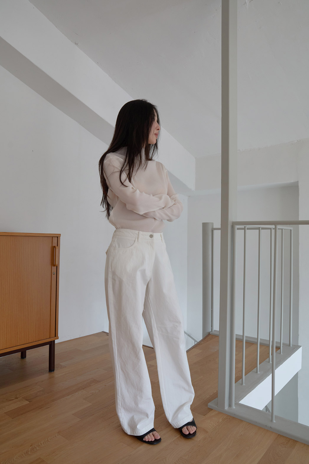 コットンベーシックワイド無地パンツオールシーズン | 詳細画像24