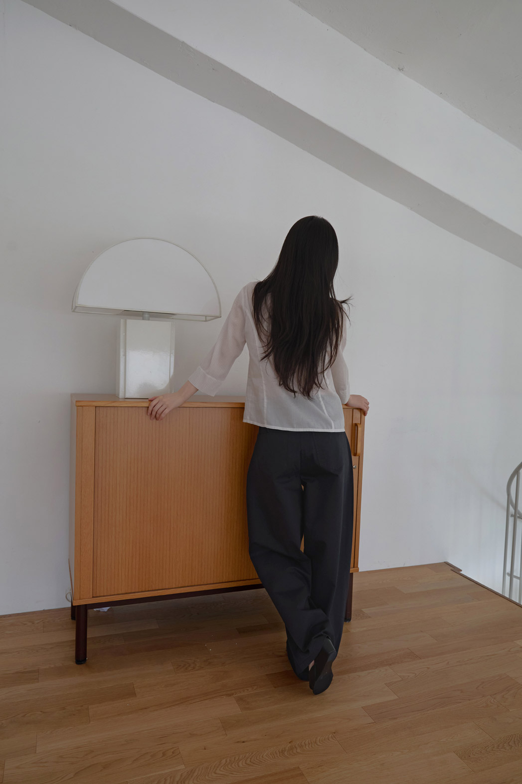 コットンベーシックワイド無地パンツSS | 詳細画像21