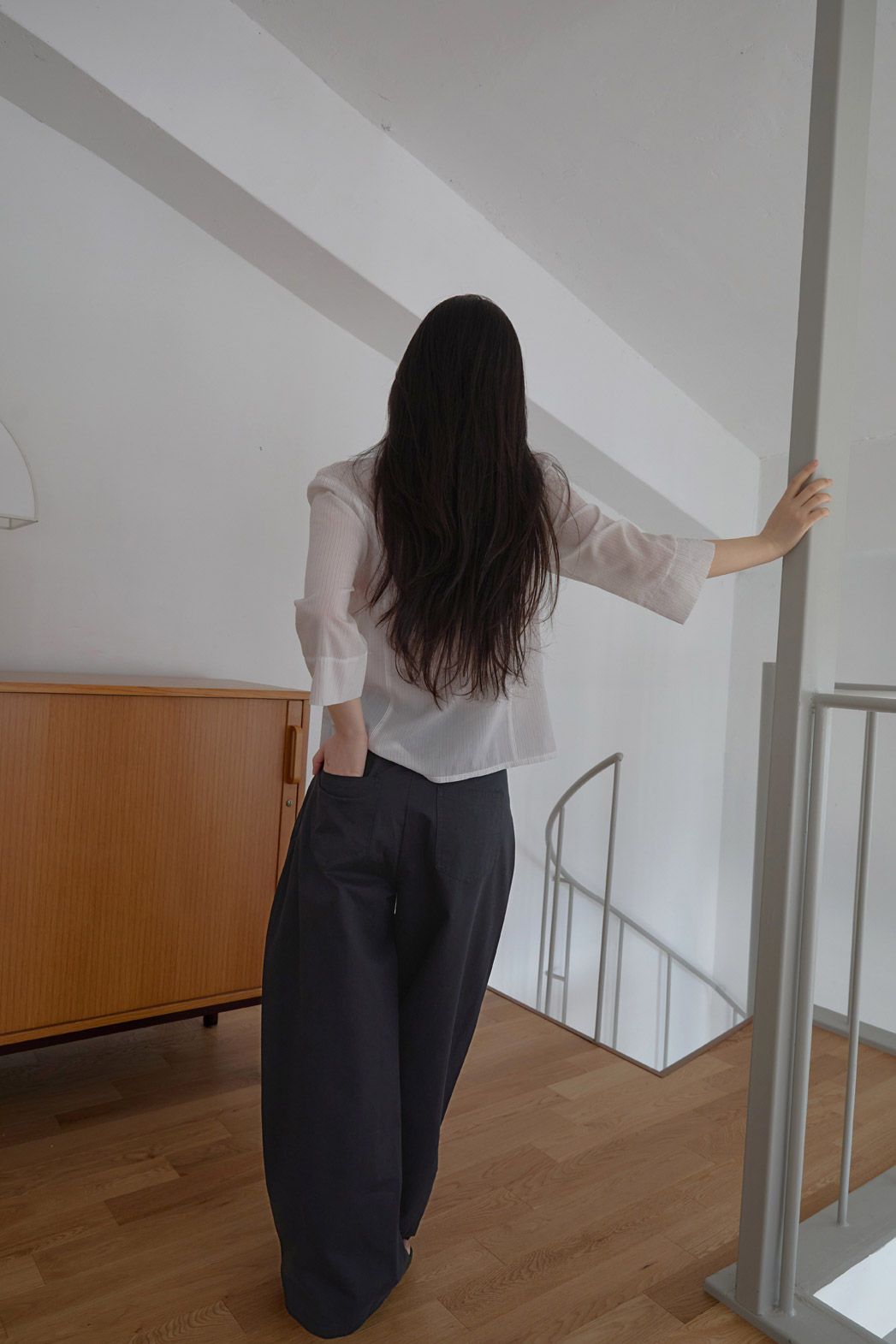 コットンベーシックワイド無地パンツSS | 詳細画像25