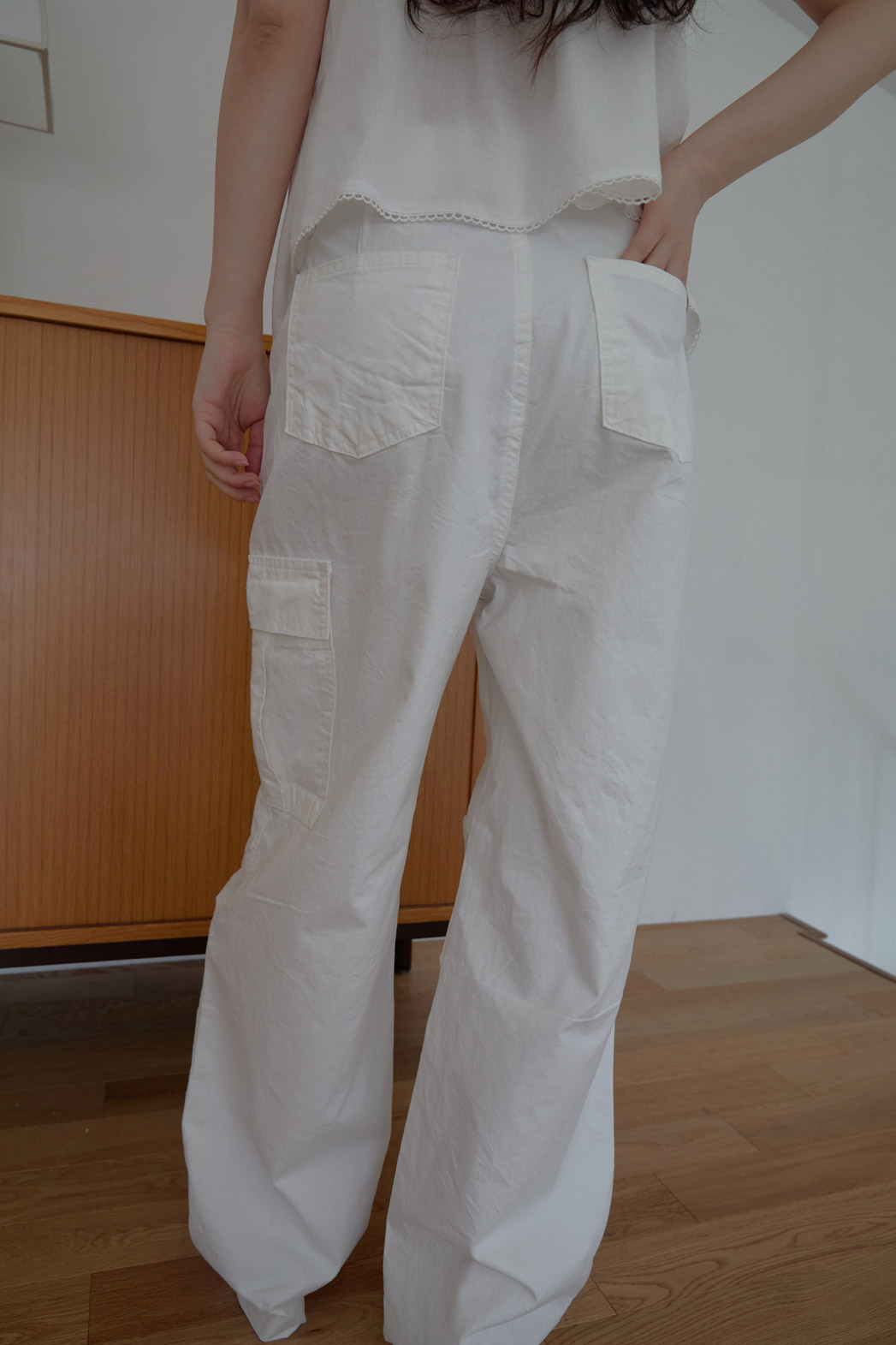 コットンアジャストベーシックワイド無地パンツSS | 詳細画像18