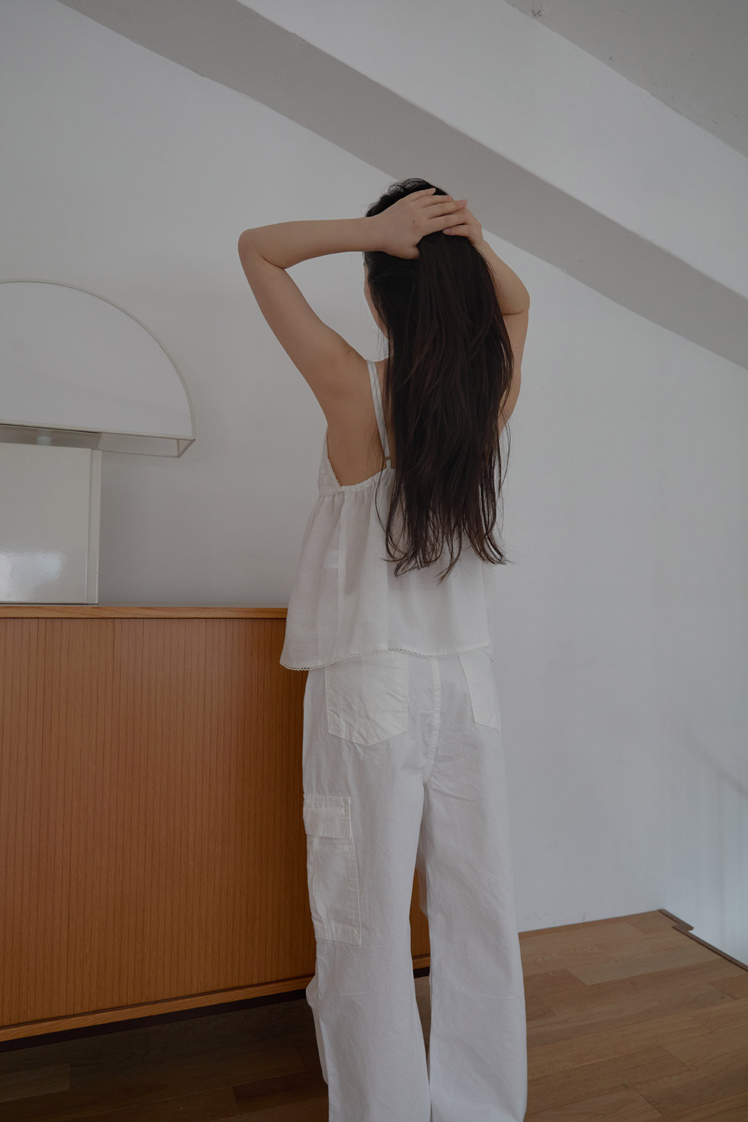 コットンアジャストベーシックワイド無地パンツSS | 詳細画像8