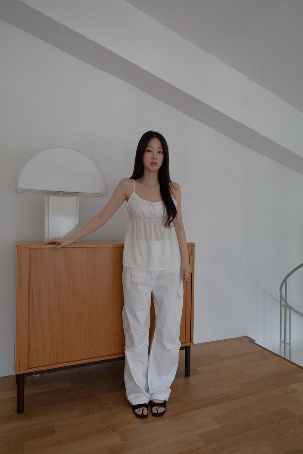 コットンアジャストベーシックワイド無地パンツSS | 詳細画像4