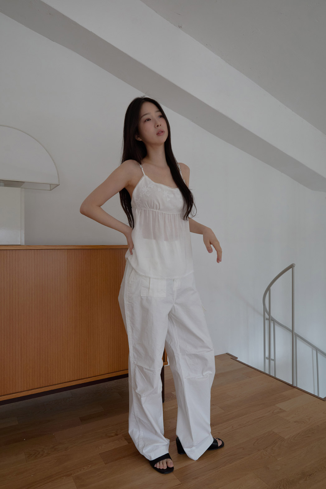 コットンアジャストベーシックワイド無地パンツSS | 詳細画像6