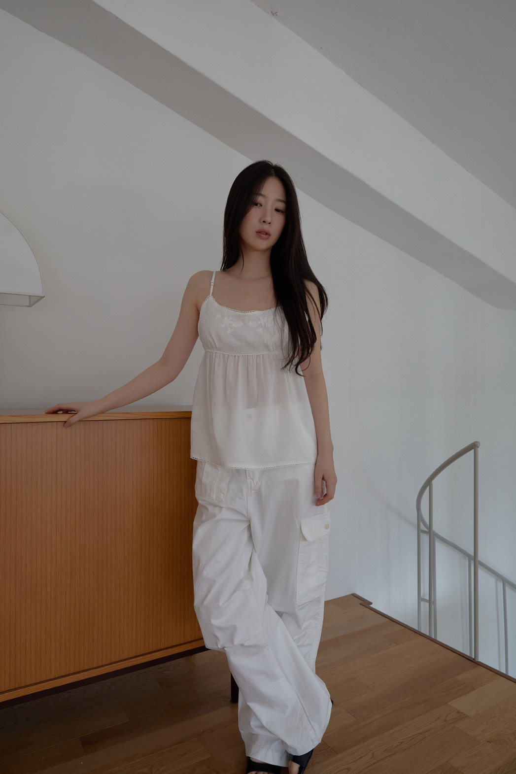 コットンアジャストベーシックワイド無地パンツSS | 詳細画像7