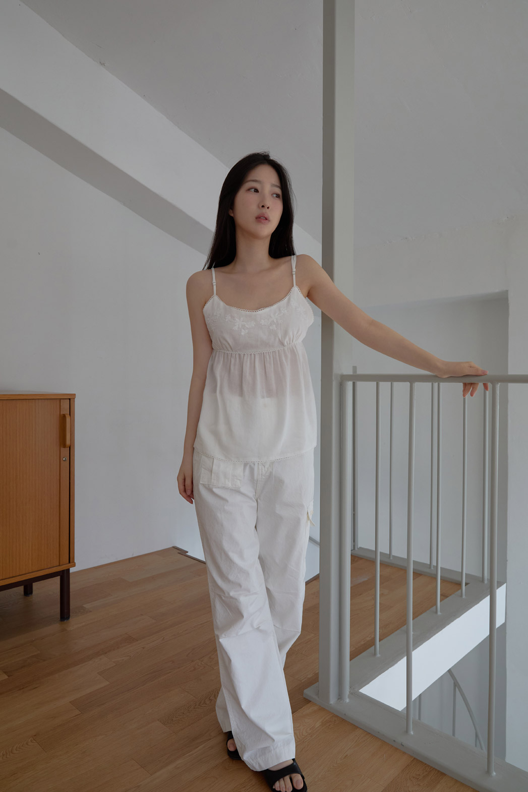 コットンアジャストベーシックワイド無地パンツSS | 詳細画像10