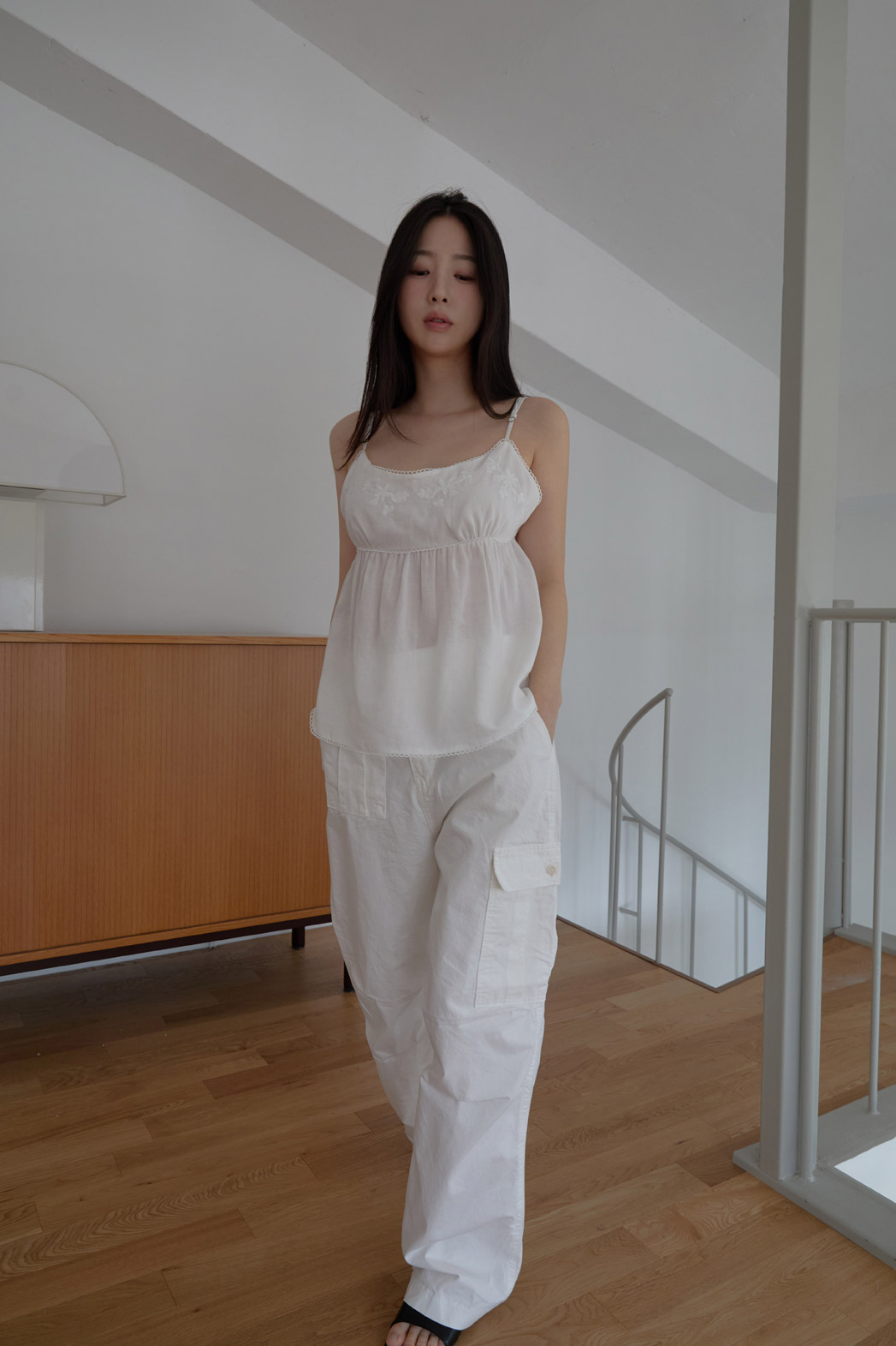 コットンアジャストベーシックワイド無地パンツSS | 詳細画像13