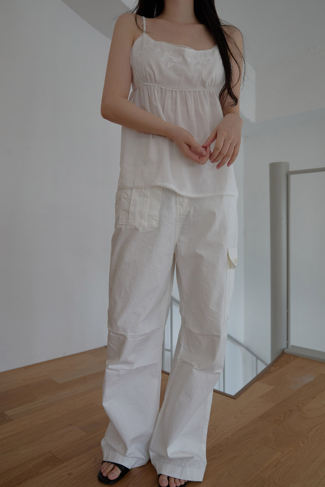 コットンアジャストベーシックワイド無地パンツSS | 詳細画像14