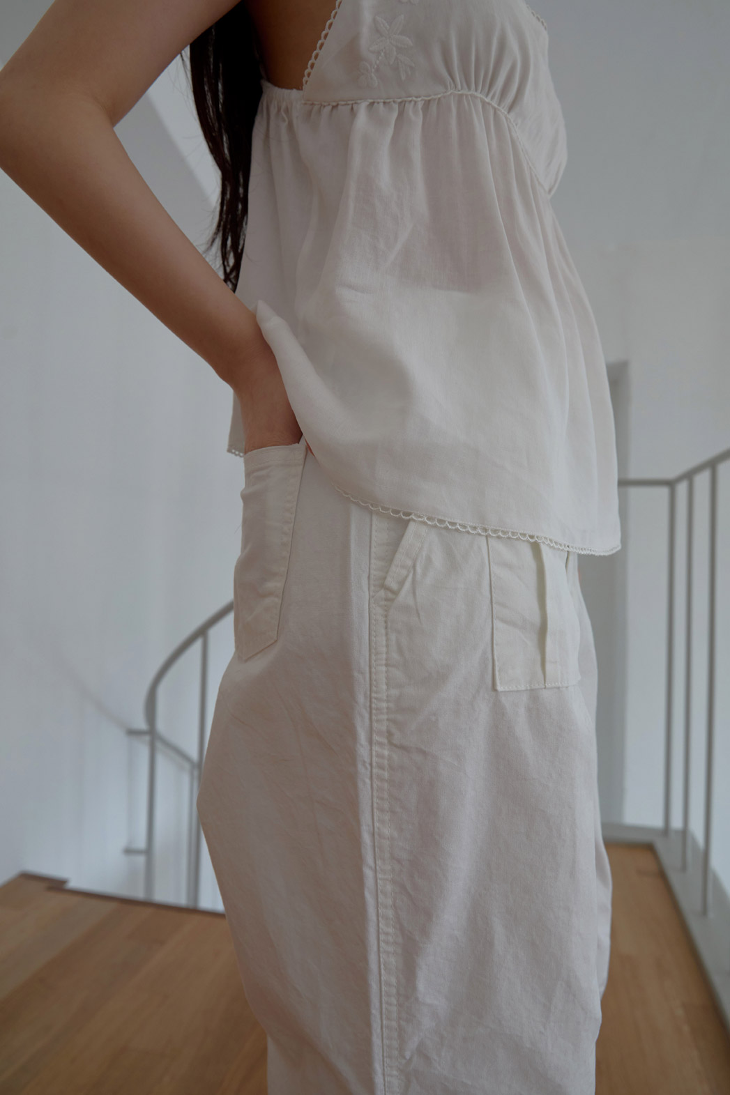 コットンアジャストベーシックワイド無地パンツSS | 詳細画像20