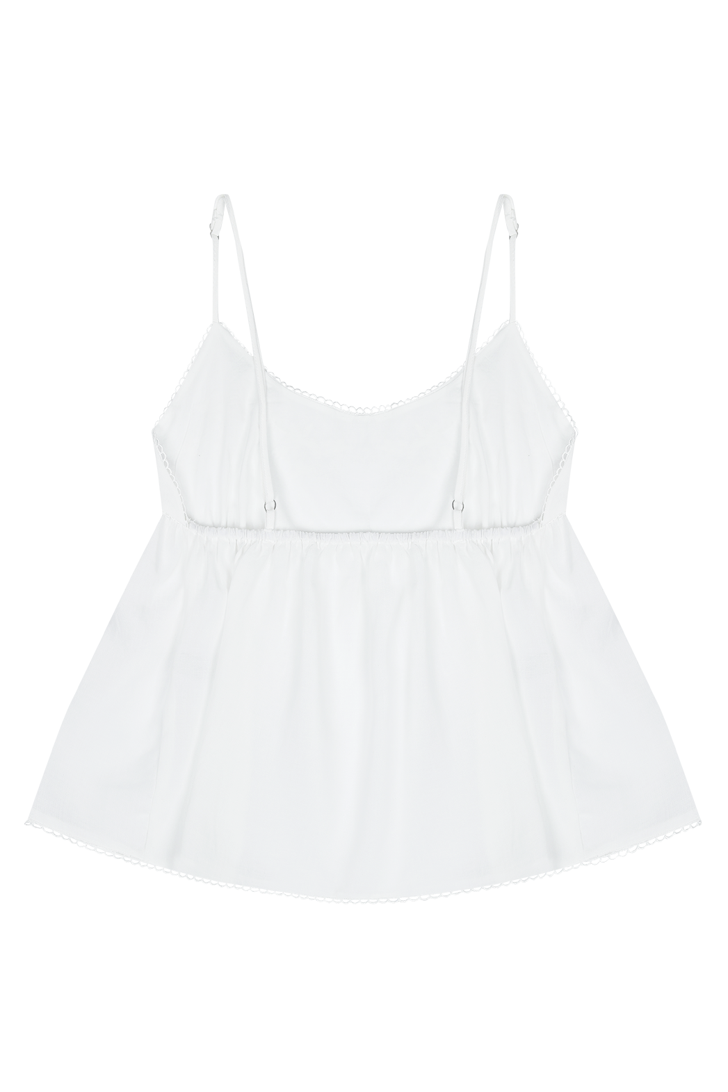 リネン混ラウンドネックドローストリング刺繍セミクロップド刺繍レース無地キャミブラウスSS | 詳細画像24