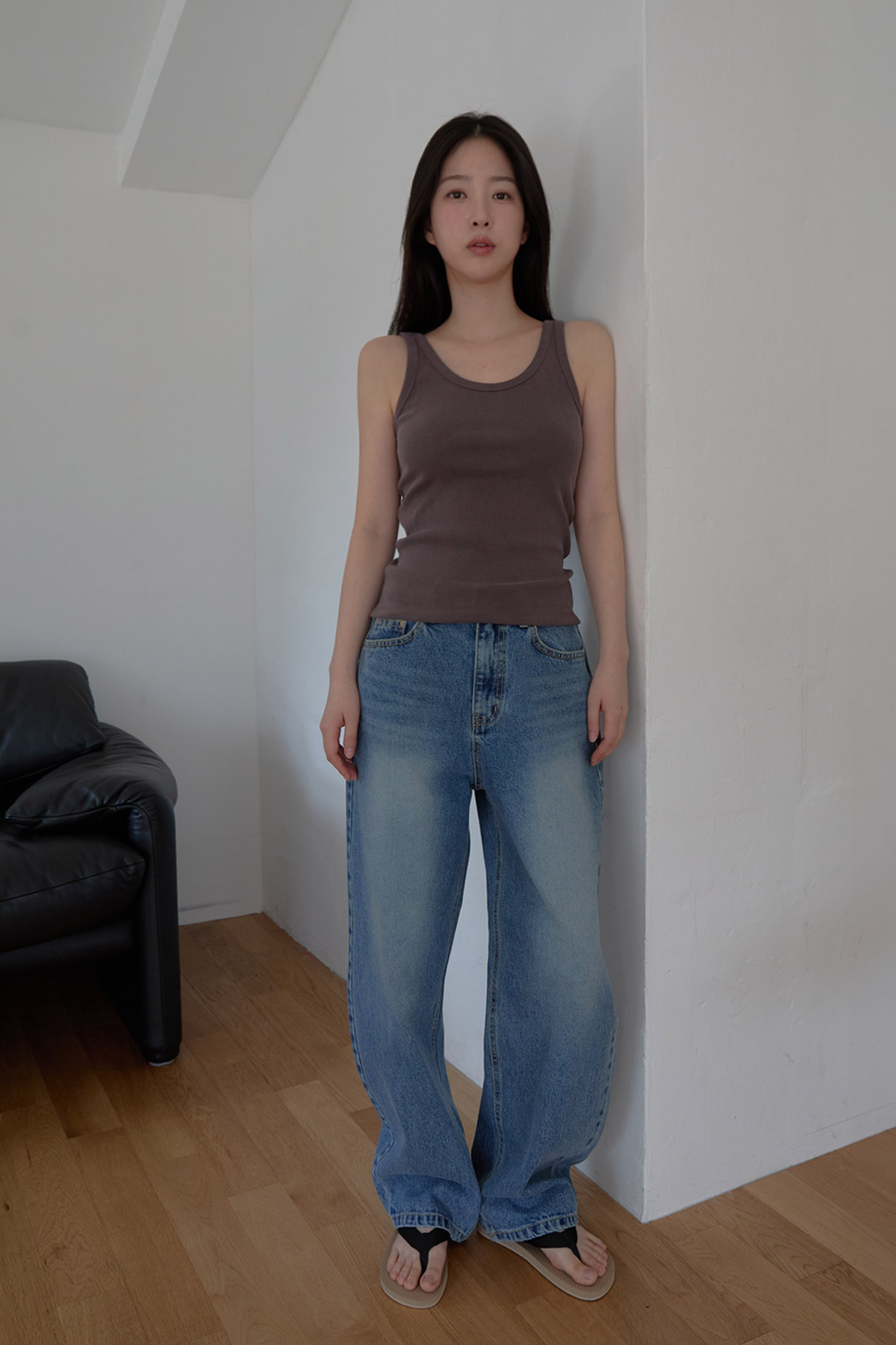 コットンクロップドスリム無地ノースリーブSS | 詳細画像4