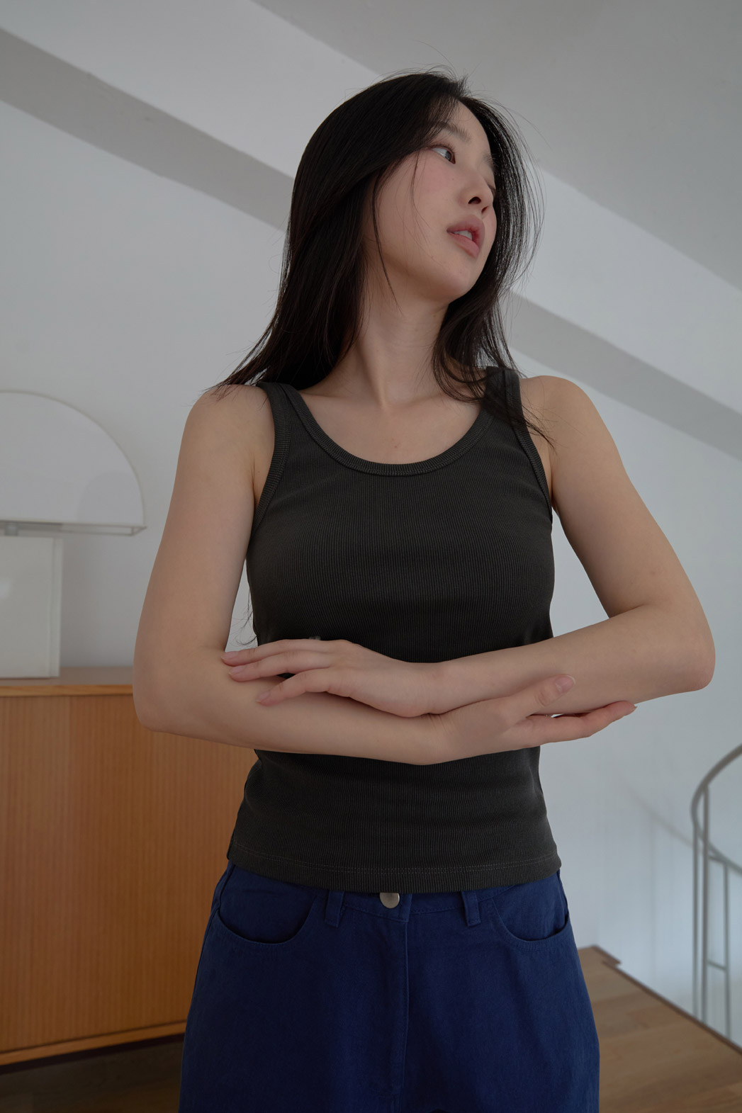 コットンクロップドスリム無地ノースリーブSS | 詳細画像20