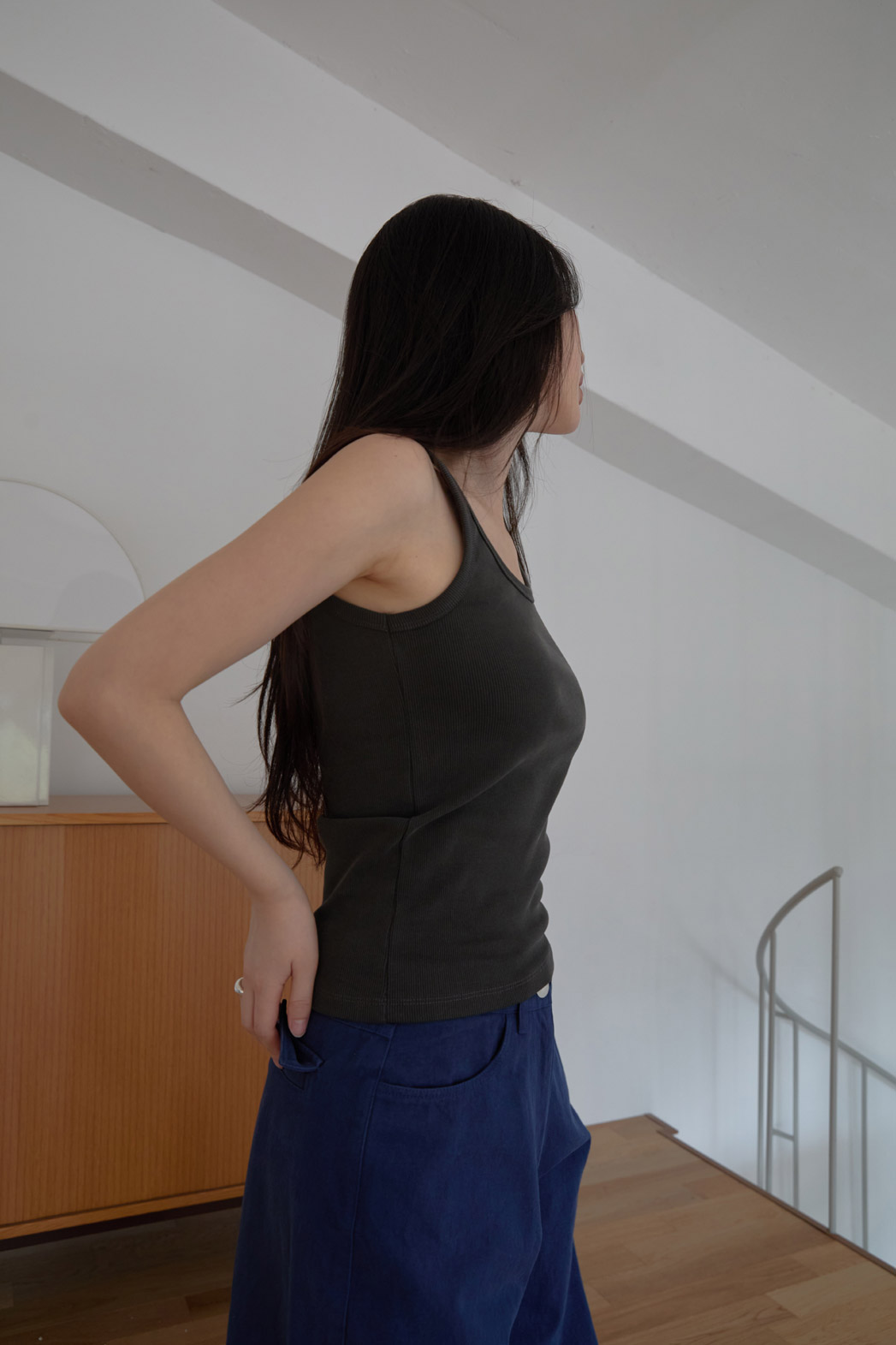 コットンクロップドスリム無地ノースリーブSS | 詳細画像21