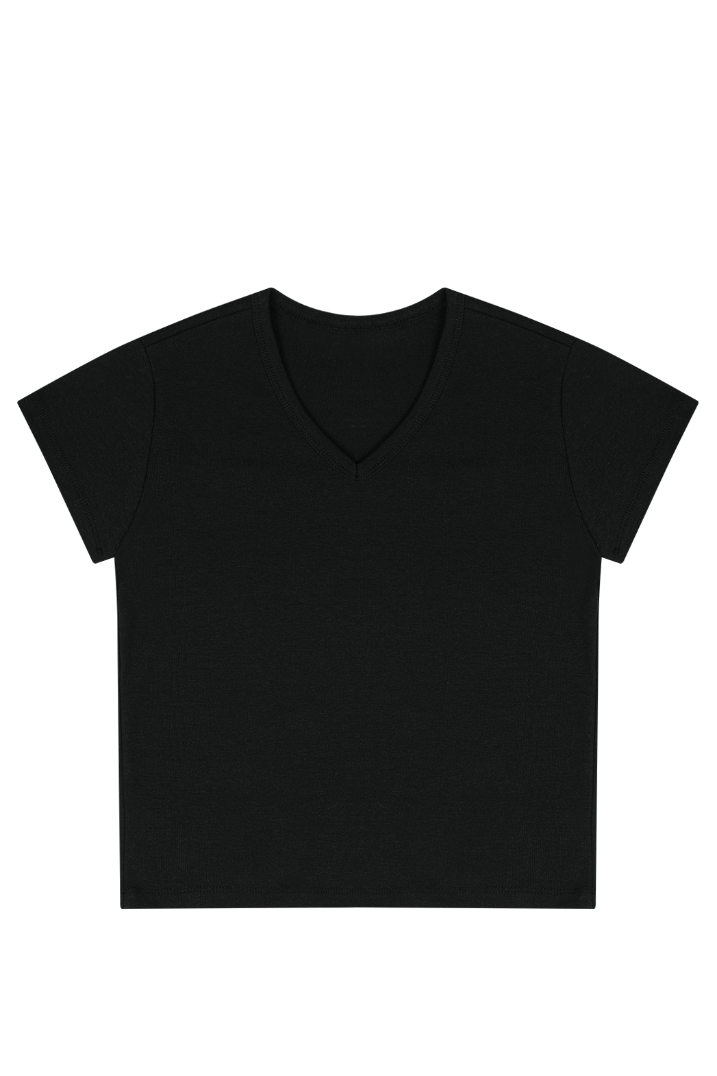 コットンVネッククロップドスリム無地TシャツSS | 詳細画像22