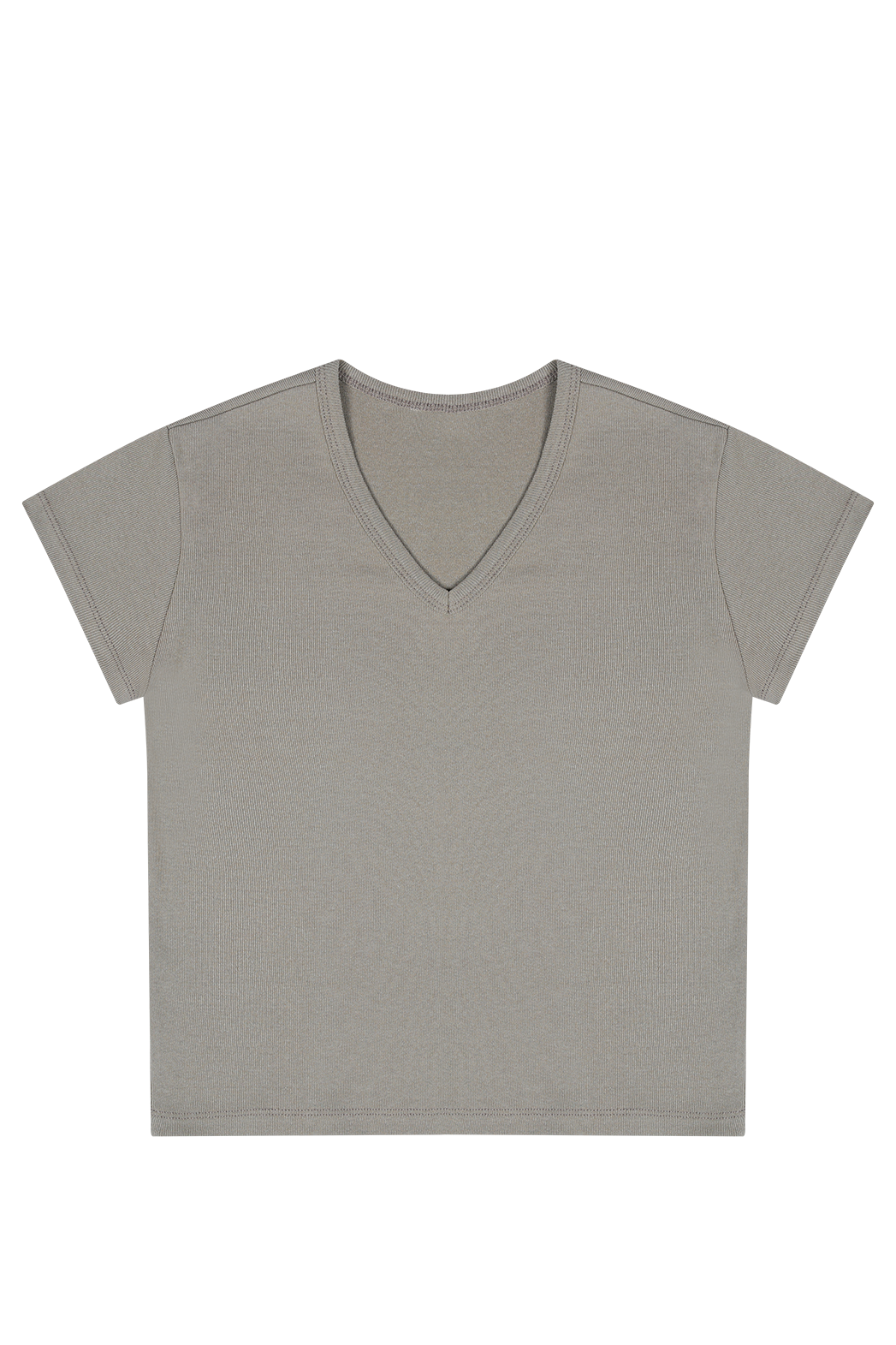 コットンVネッククロップドスリム無地TシャツSS | 詳細画像20