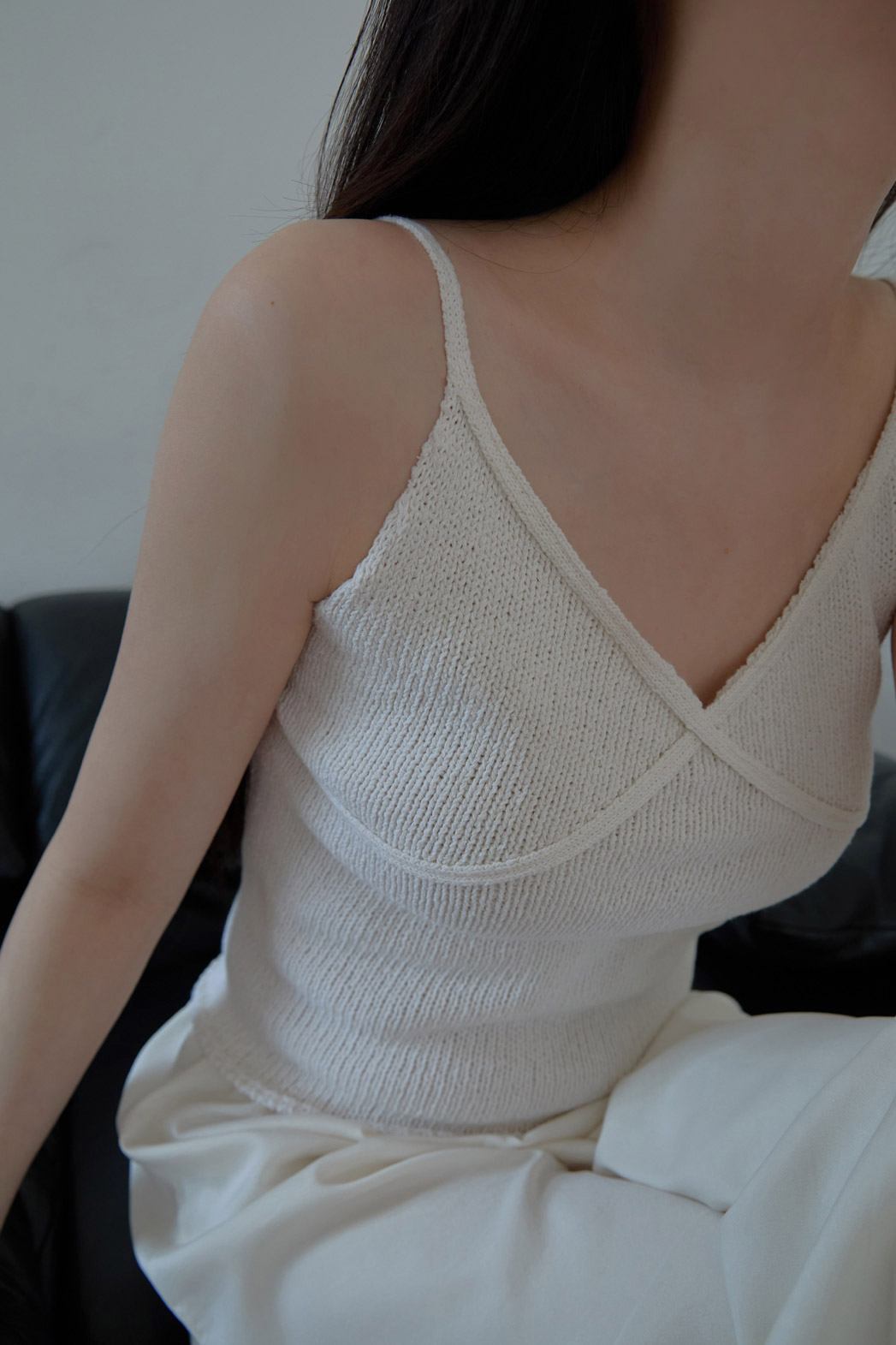 ニットベーシッククロップド無地ニットビスチェSS | 詳細画像9