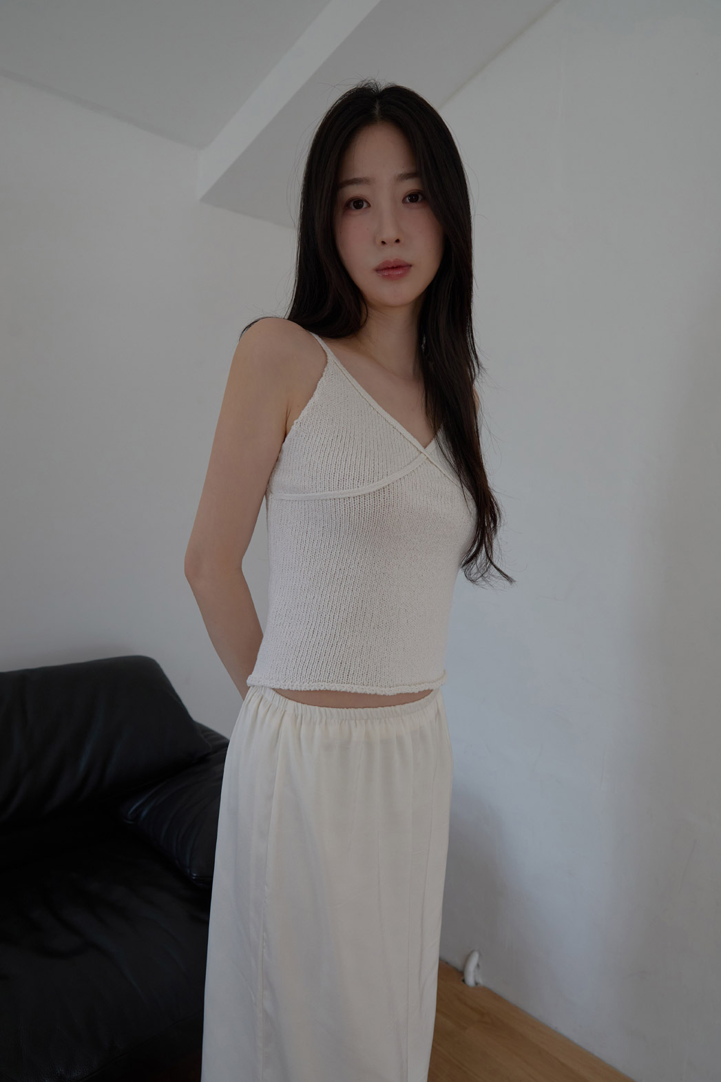 ニットベーシッククロップド無地ニットビスチェSS | 詳細画像3