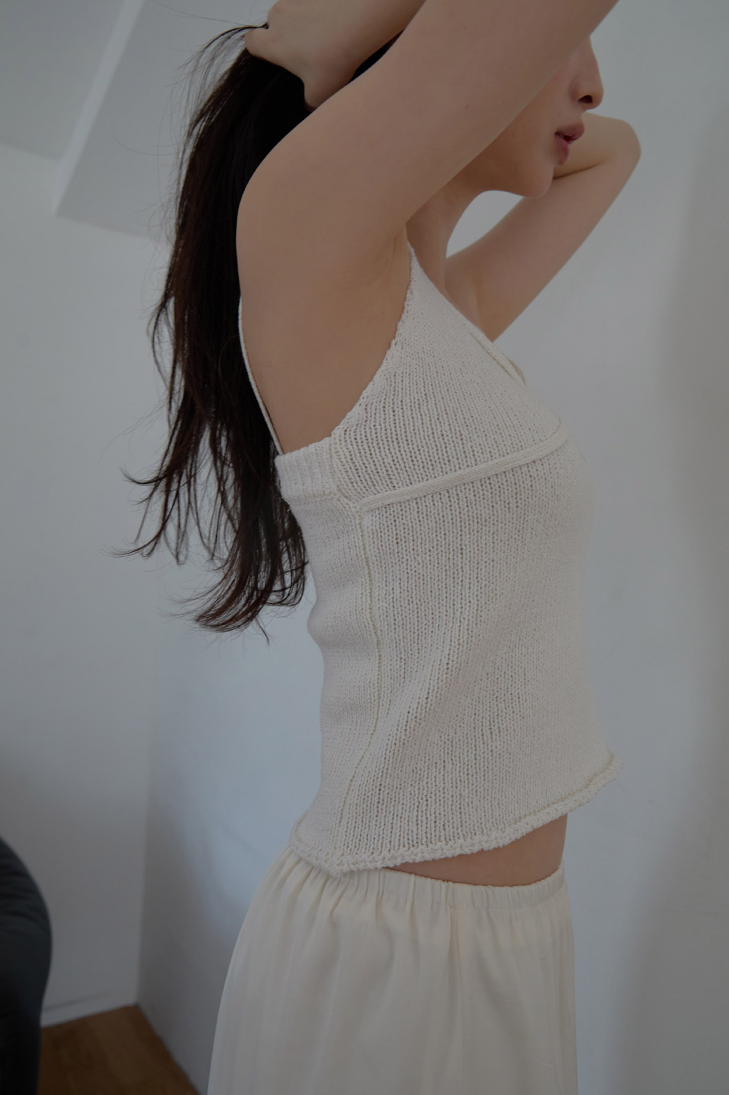 ニットベーシッククロップド無地ニットビスチェSS | 詳細画像7