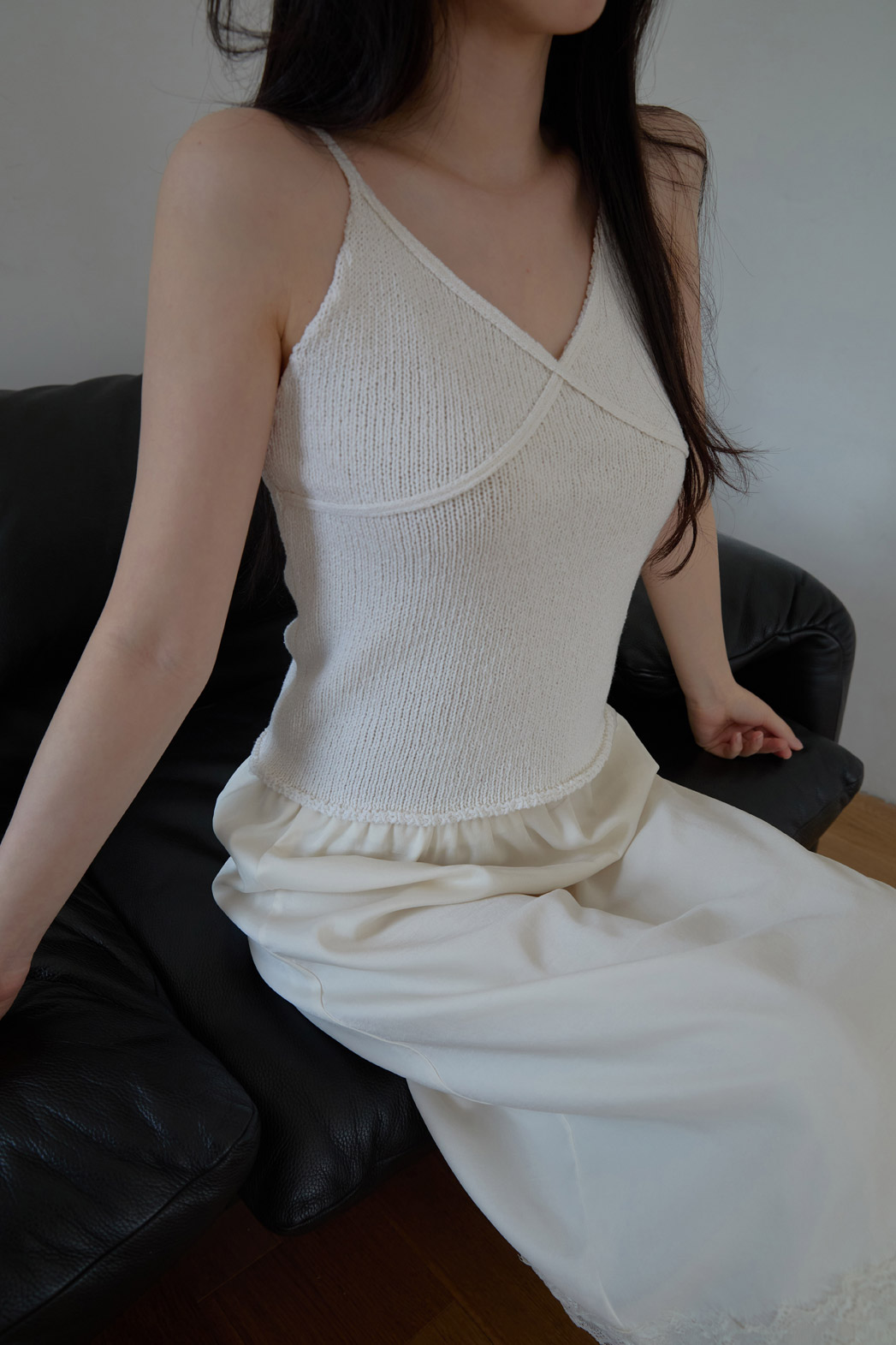 ニットベーシッククロップド無地ニットビスチェSS | 詳細画像14