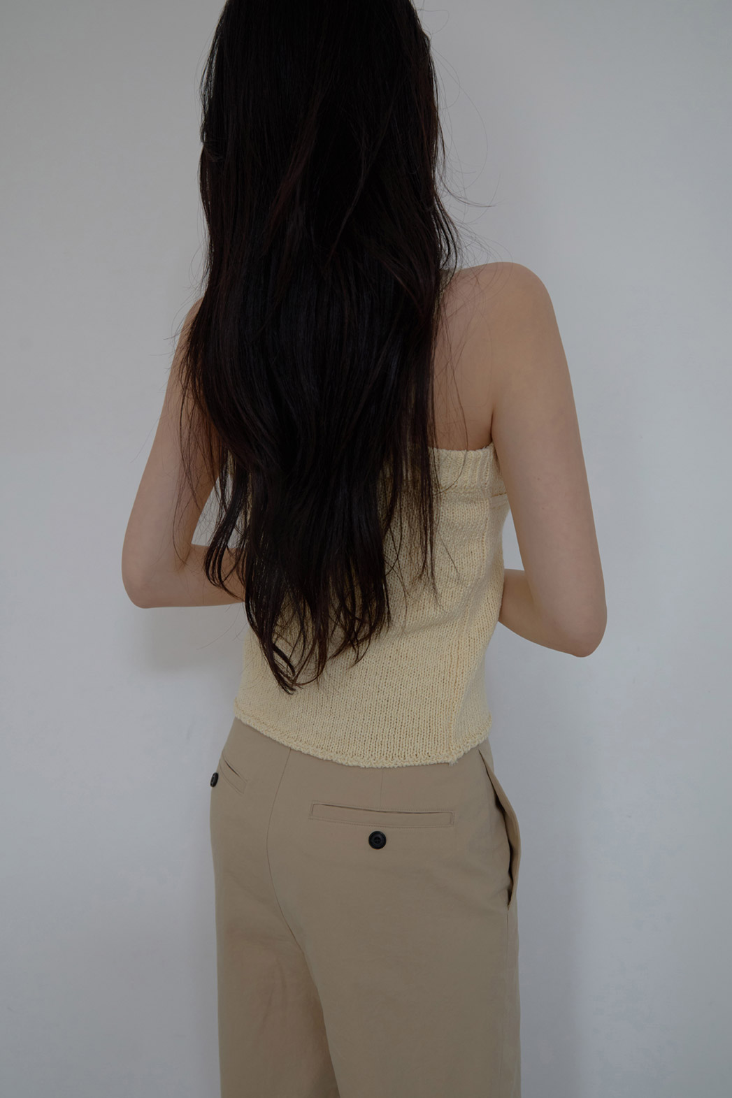 ニットベーシッククロップド無地ニットビスチェSS | 詳細画像16