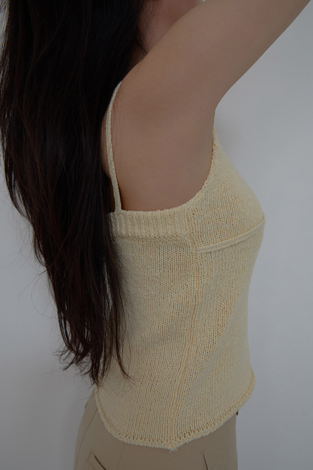 ニットベーシッククロップド無地ニットビスチェSS | 詳細画像17