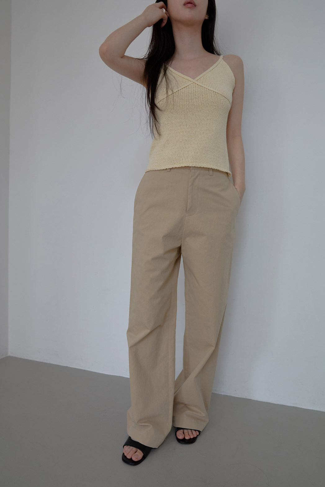 ニットベーシッククロップド無地ニットビスチェSS | 詳細画像20