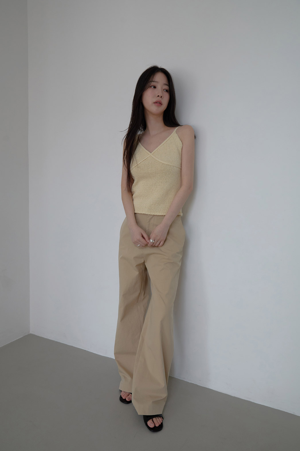 ニットベーシッククロップド無地ニットビスチェSS | 詳細画像21