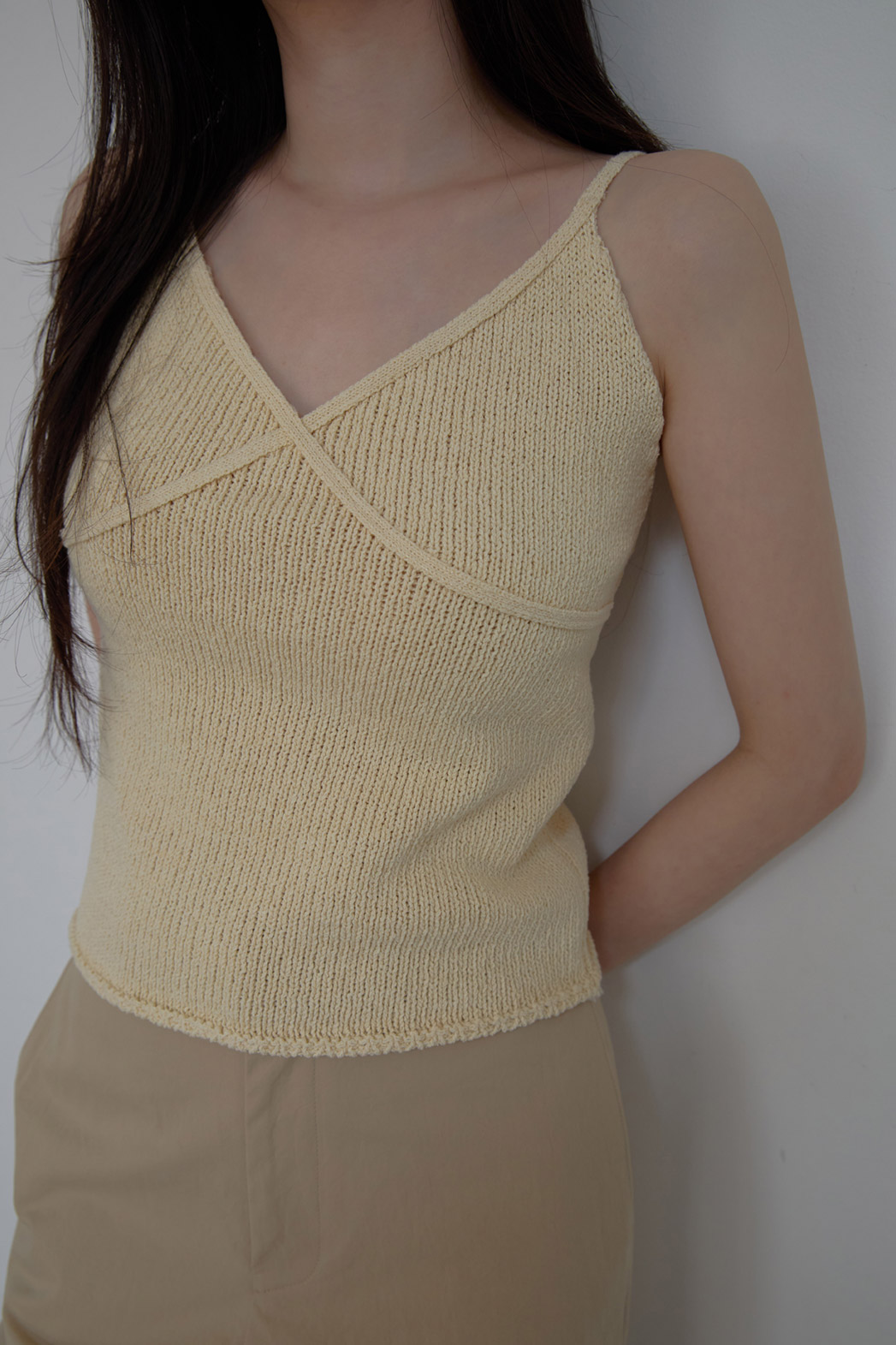 ニットベーシッククロップド無地ニットビスチェSS | 詳細画像22