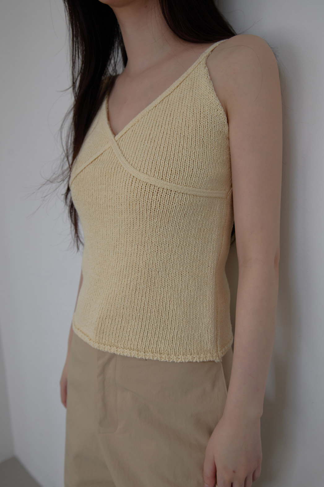 ニットベーシッククロップド無地ニットビスチェSS | 詳細画像23