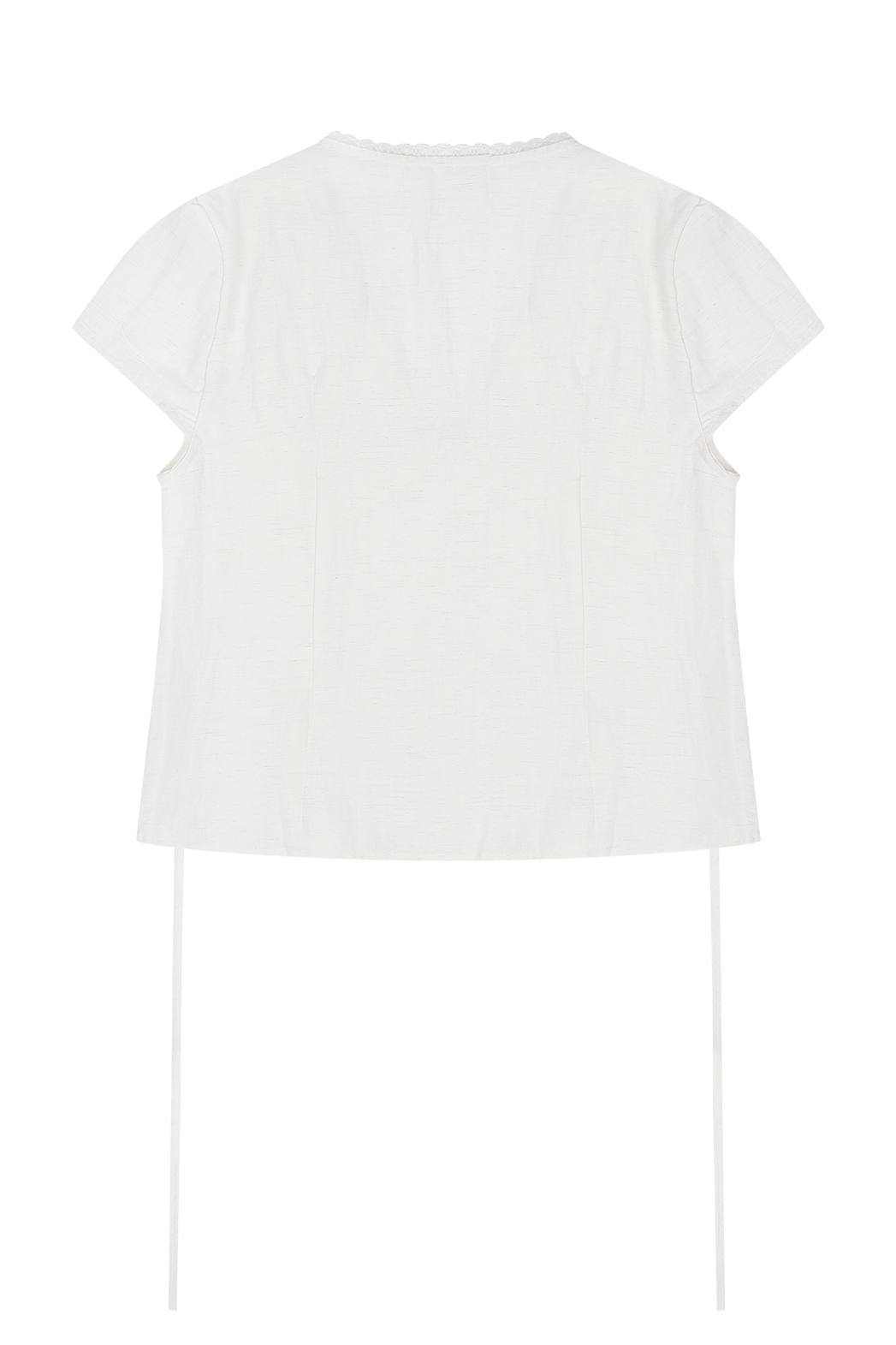 レースシースルーリボン(固定)クロップドレースアップレースブラウスSS | 詳細画像24