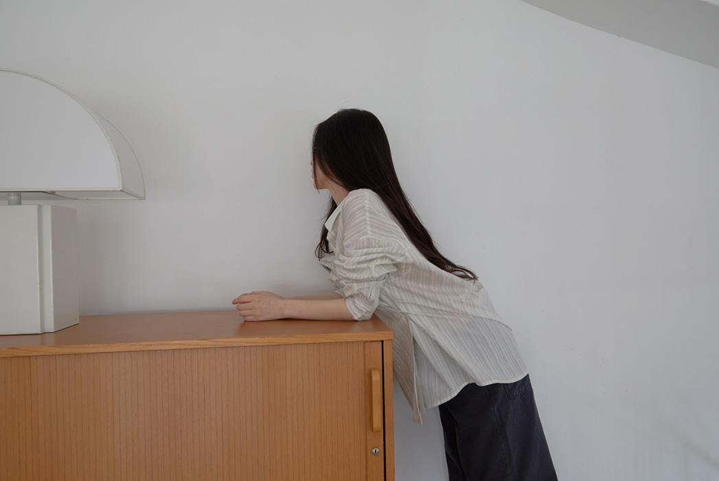 コットンカラーラップベーシックオーバーサイズストライプシャツSS | 詳細画像22